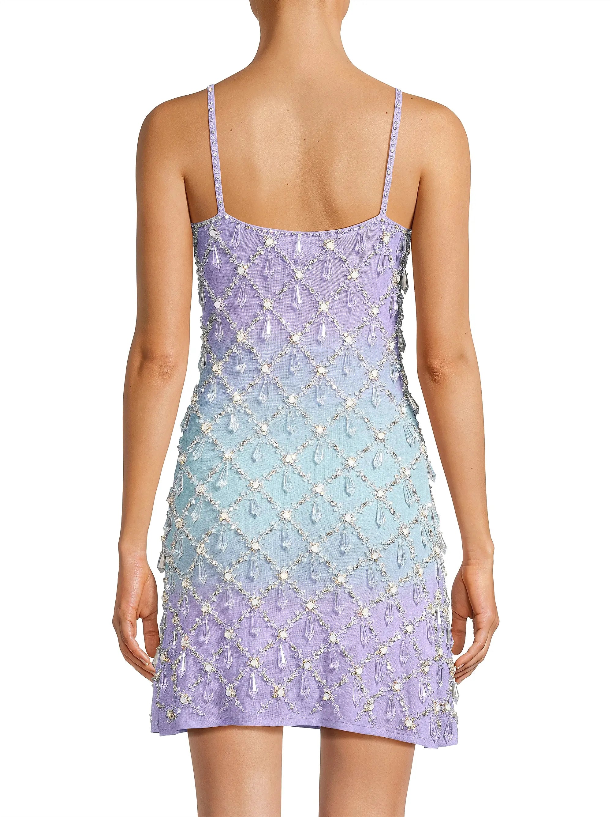 Arabella Hand Beaded Crystal Dress Ombre