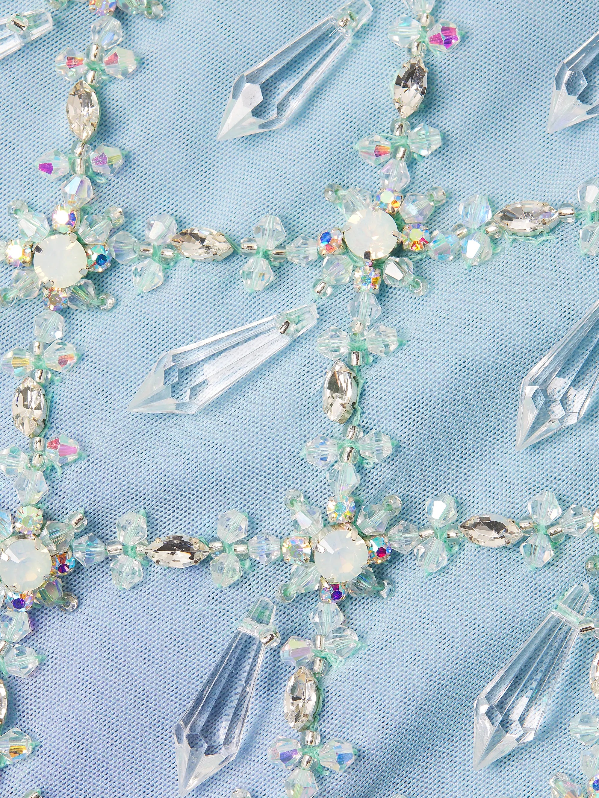 Arabella Hand Beaded Crystal Dress Ombre