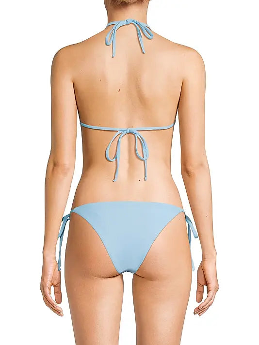 Shell Beaded Bikini Set Blue