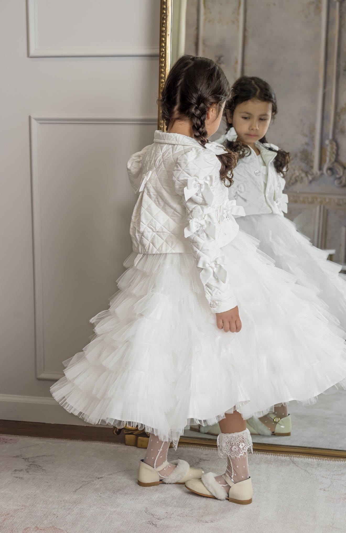 Poppy White Quilted Jacket - Petite Maison Kids