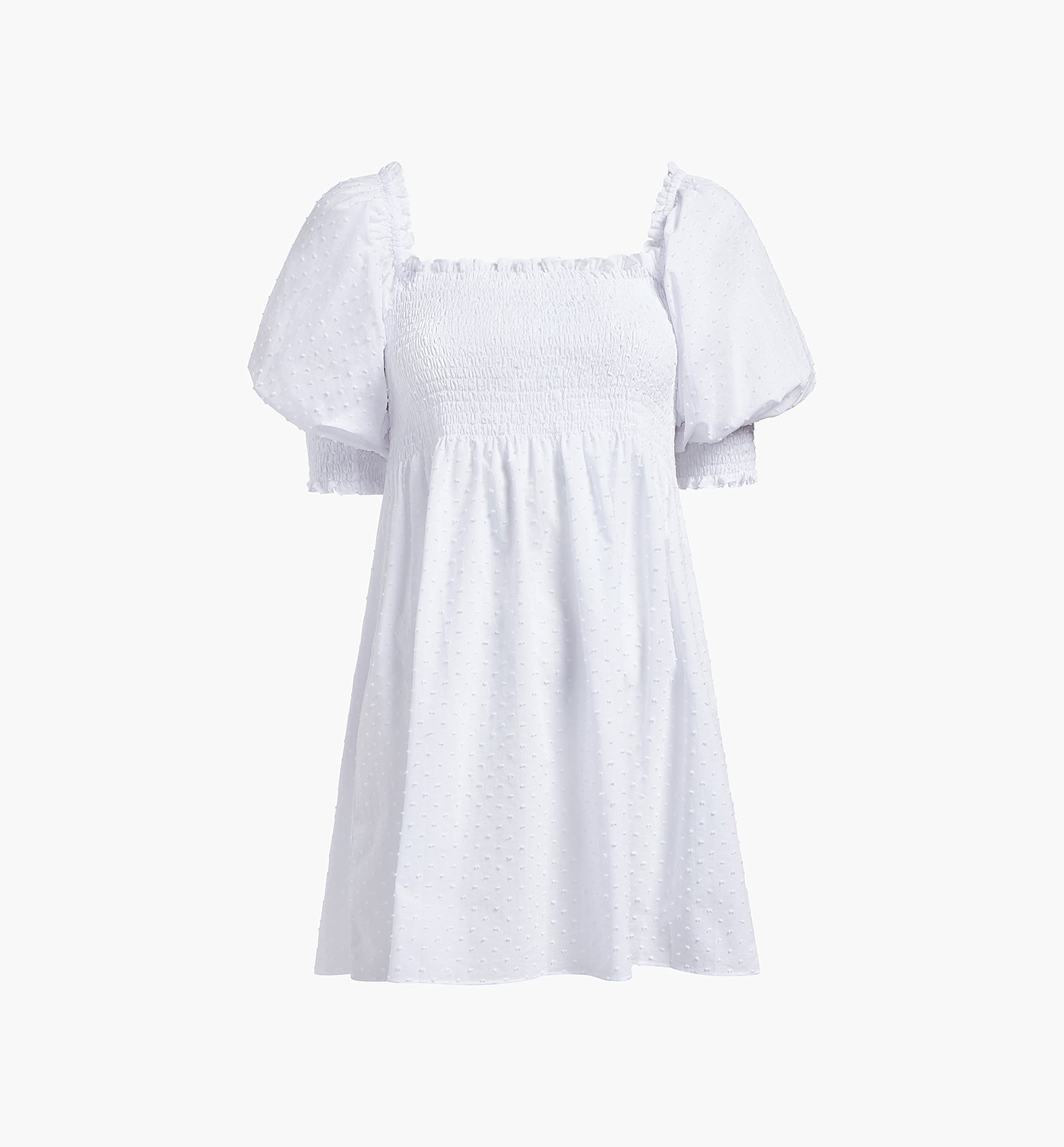 Sheer White Swiss Dot