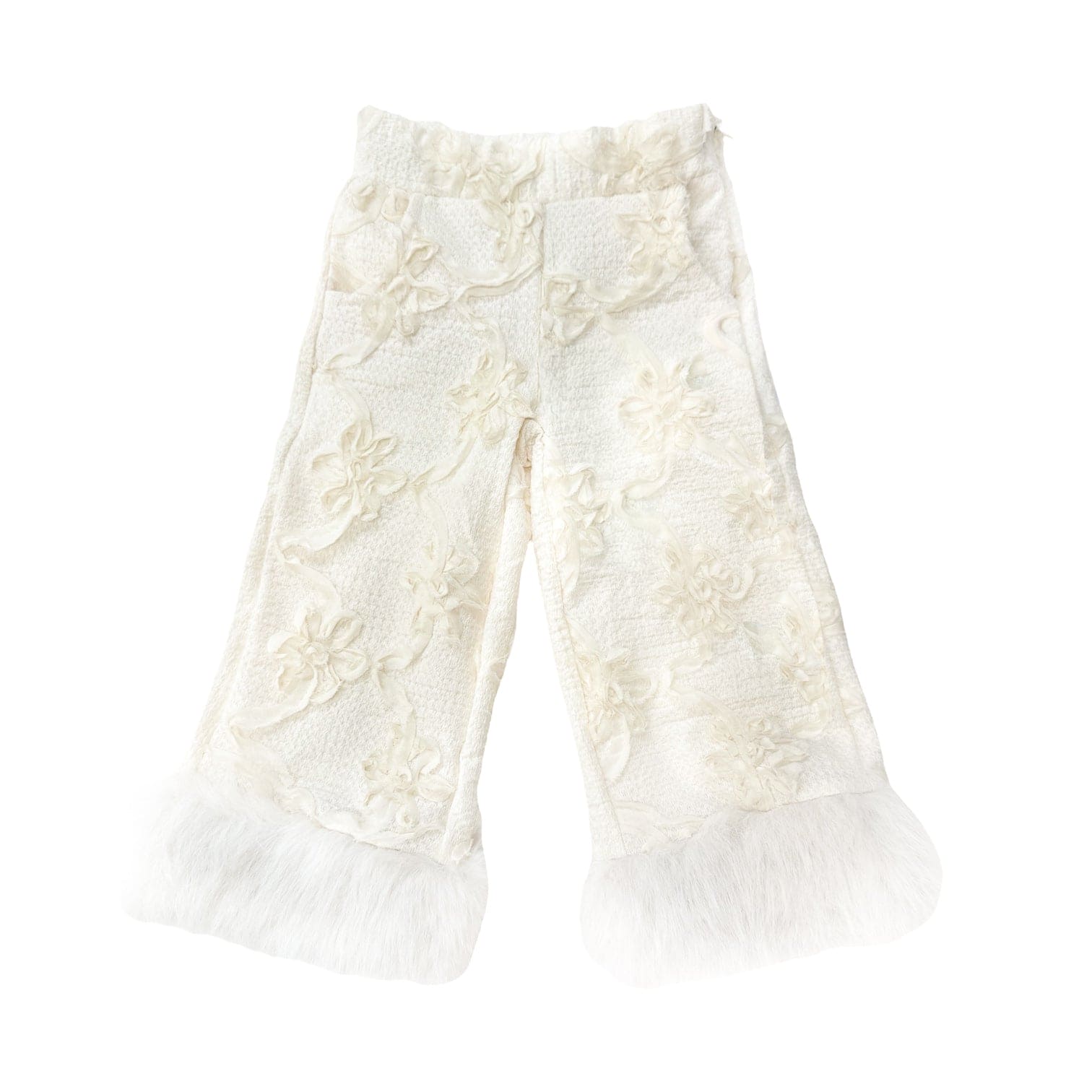 Ava Ivory Flower Wide Leg Pants - Petite Maison Kids