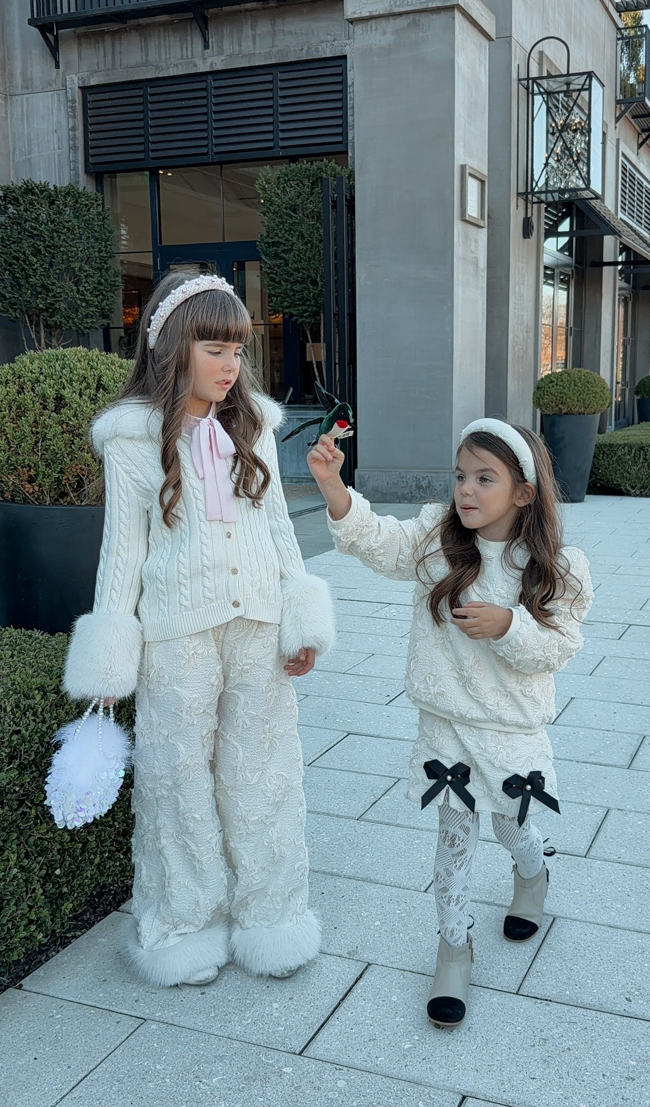 Ava Ivory Flower Wide Leg Pants - Petite Maison Kids