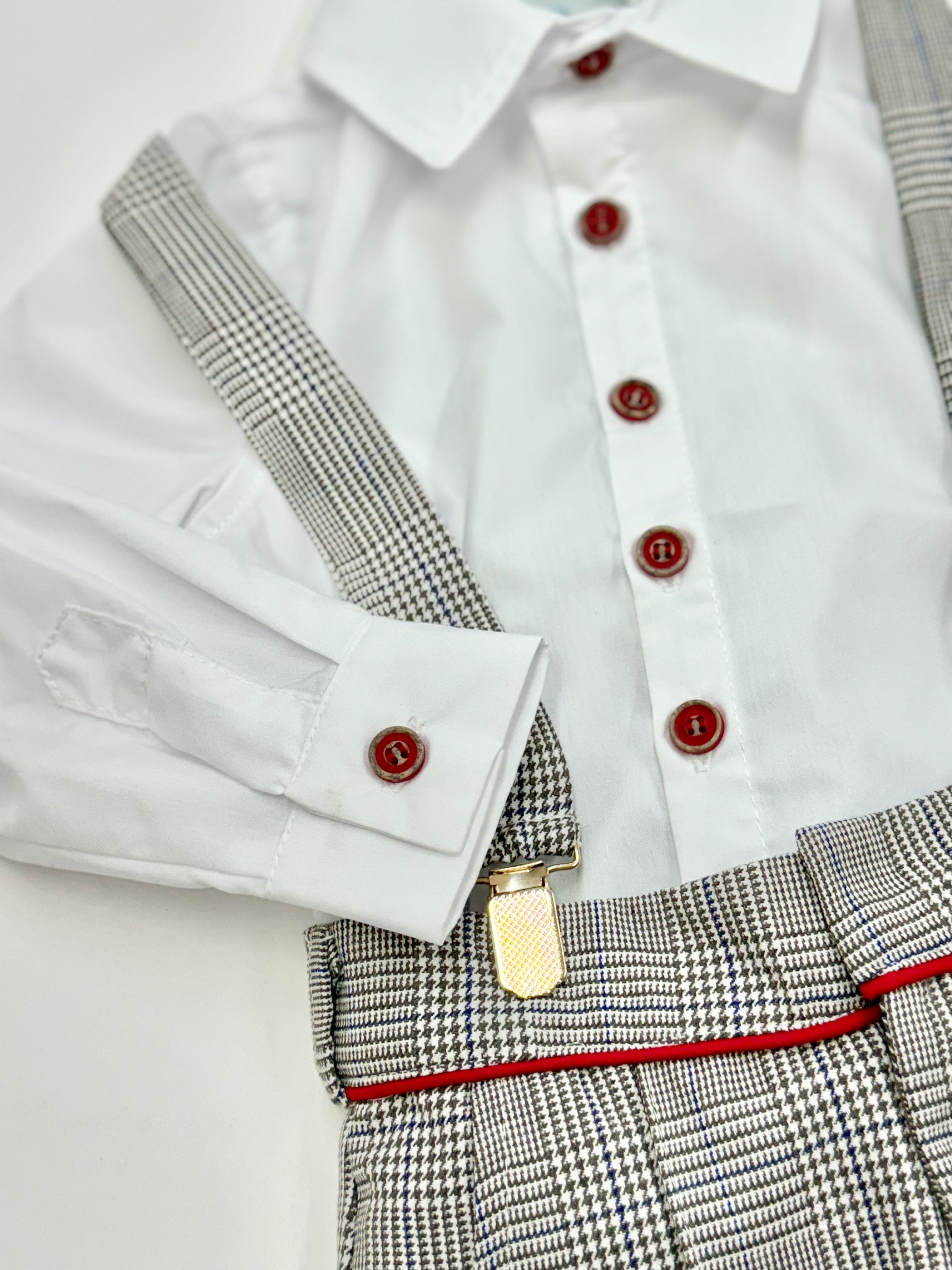 George Tartan Print Top and Pants Set - Petite Maison Kids