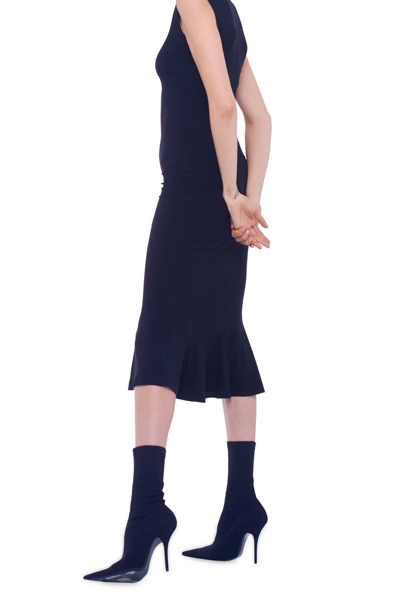 FISHTAIL DRESS TO MIDCALF