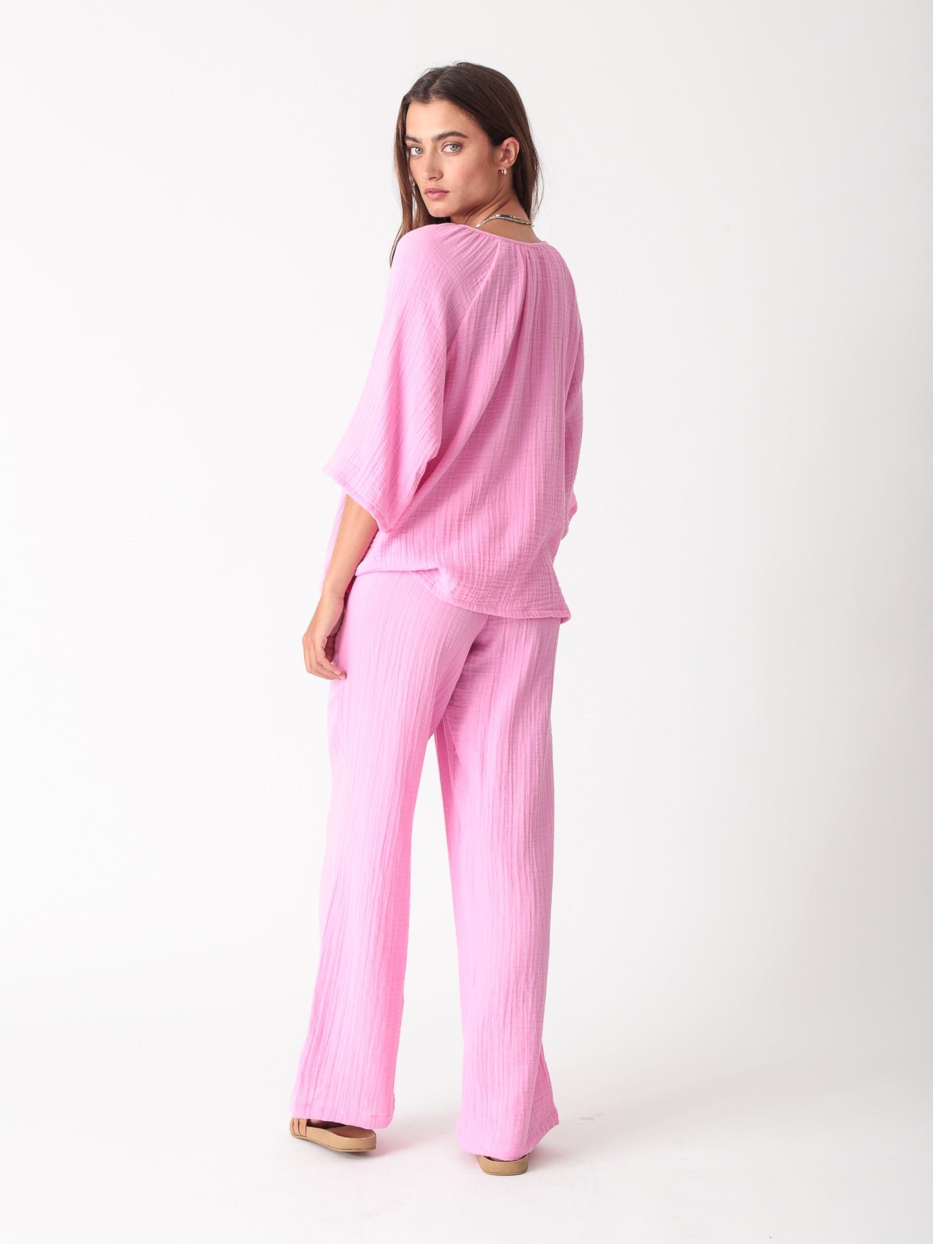 Mindy Gauze Top - Bubblegum
