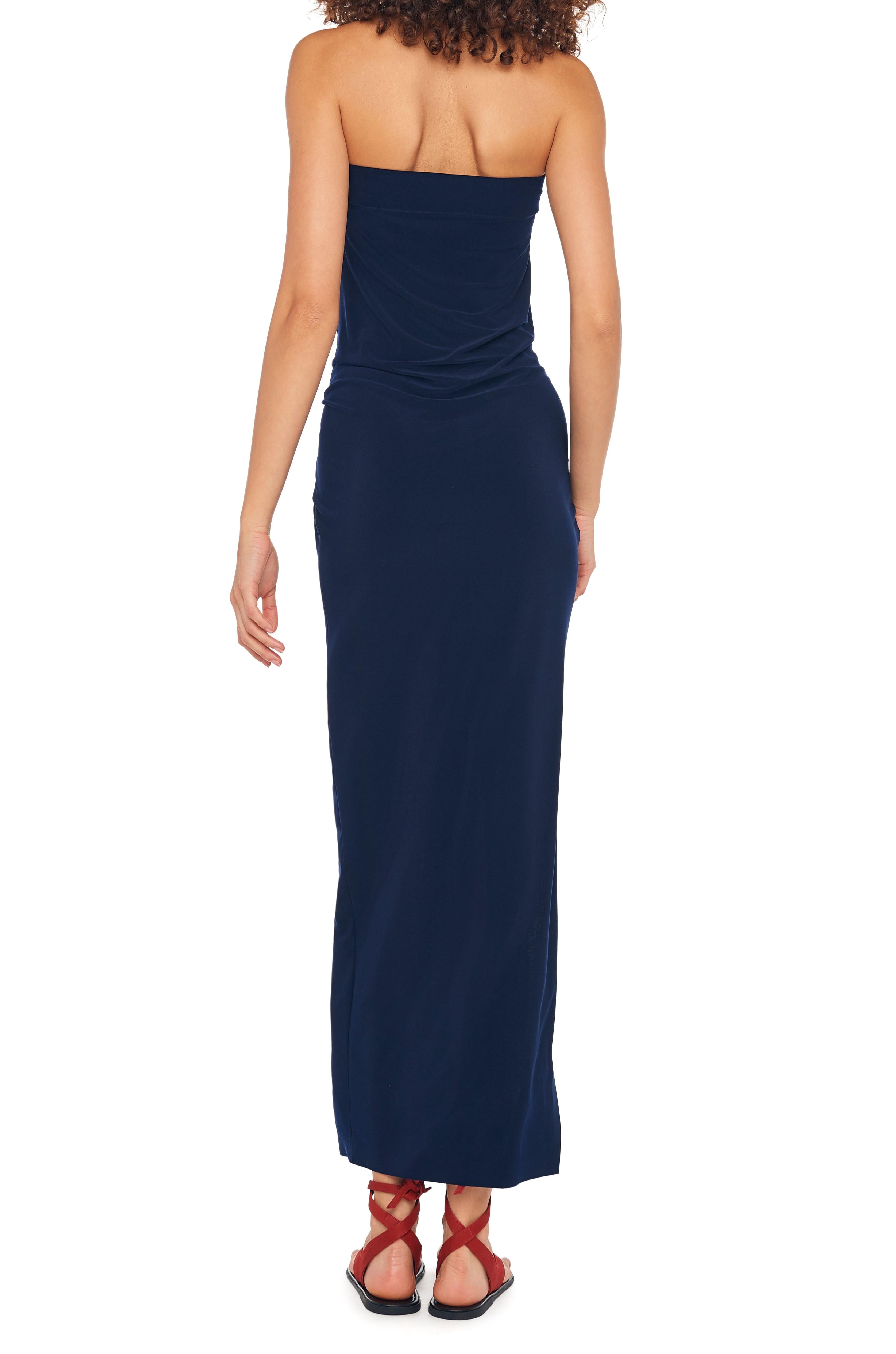 STRAPLESS ALL IN ONE SIDE SLIT GOWN