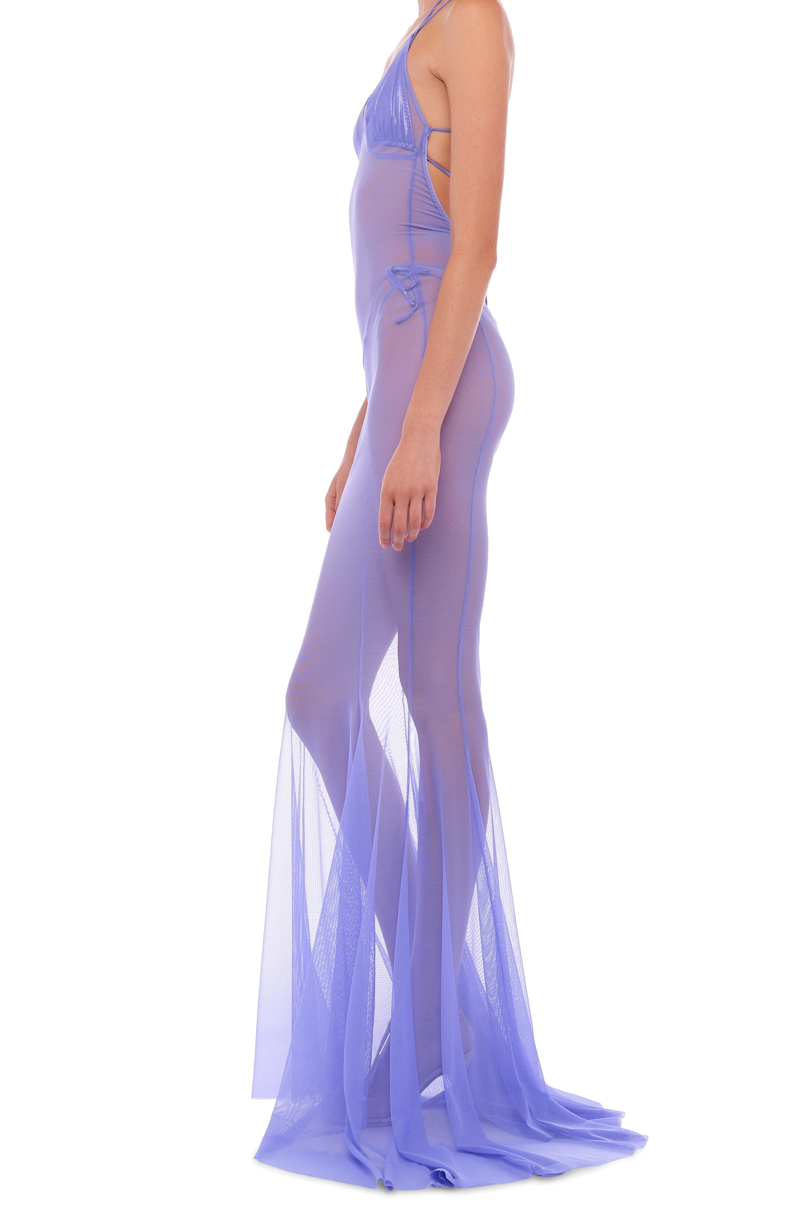 LOW BACK SLIP FISHTAIL GOWN