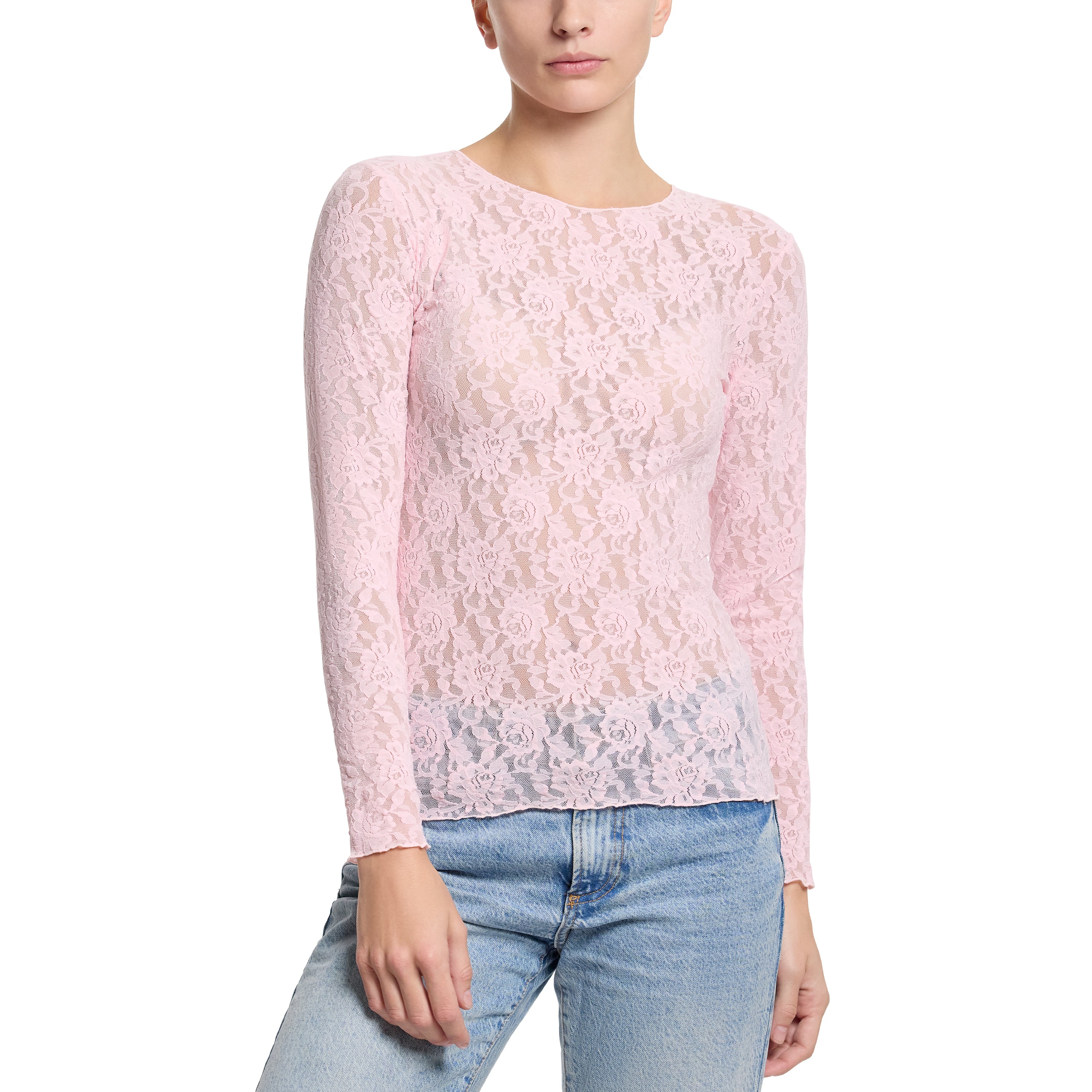 SIGNATURE LACE LONG SLEEVE TOP
