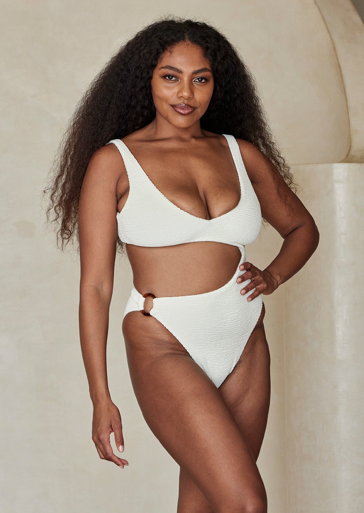 St. Barth's One Piece - Ivory Crinkle