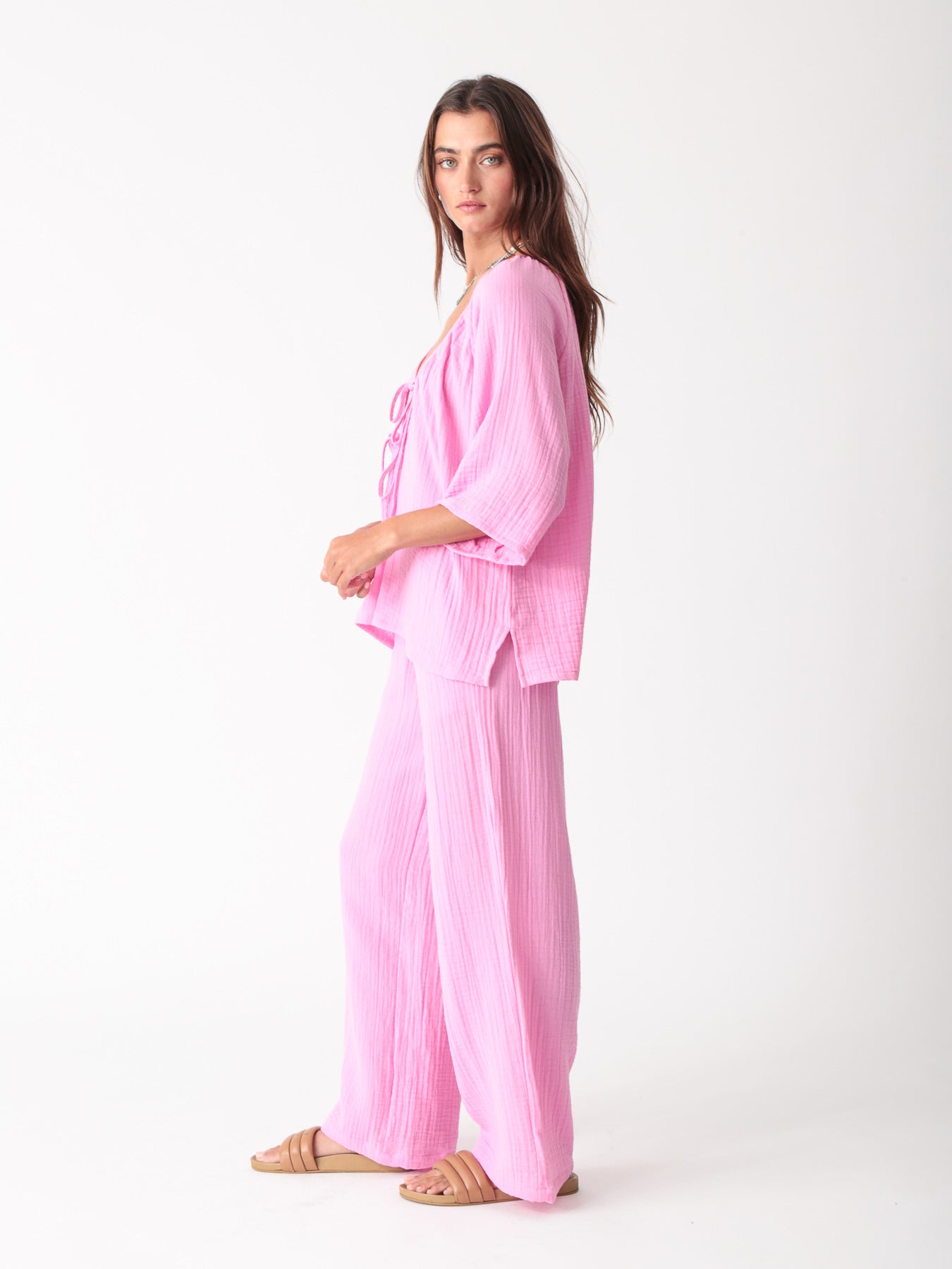 Mindy Gauze Top - Bubblegum