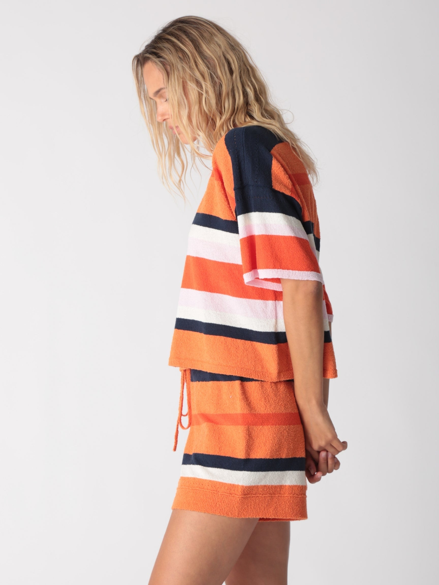 Lucy Top - Coral Stripe