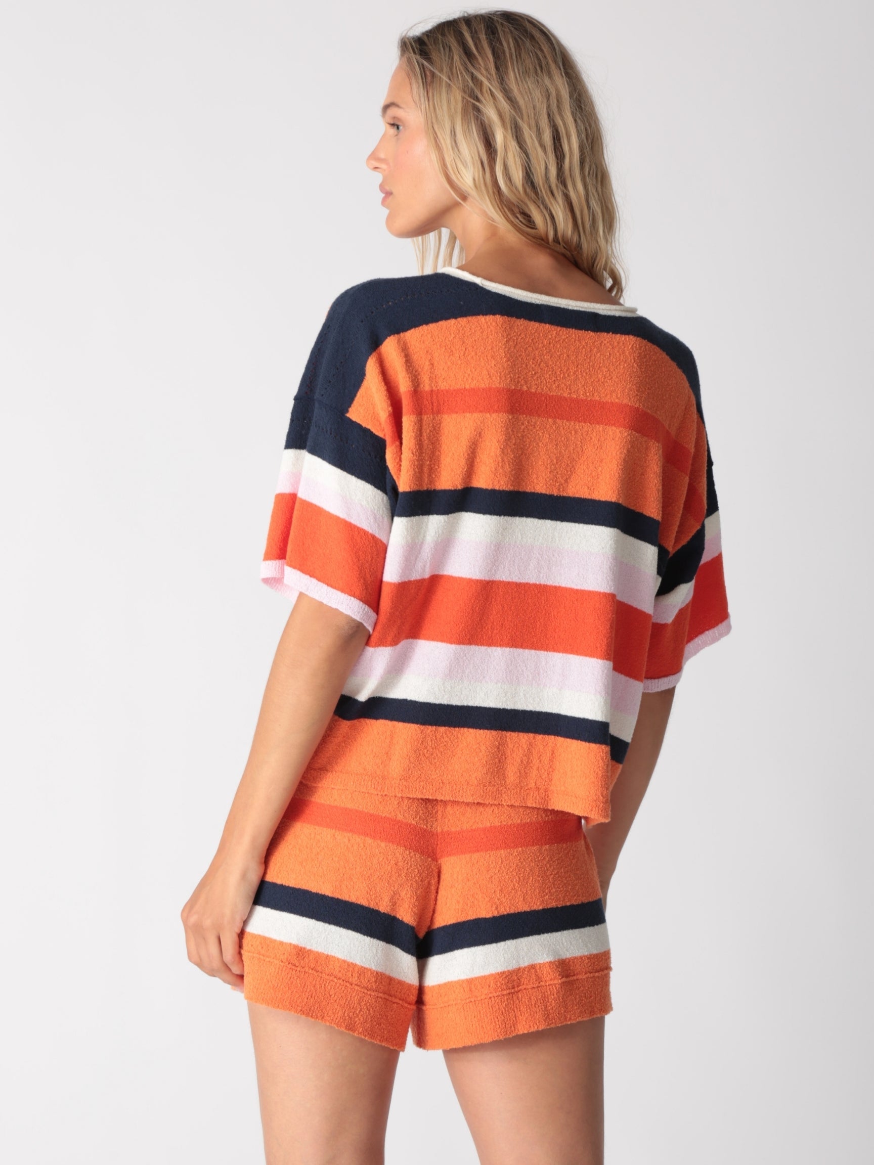 Lucy Top - Coral Stripe