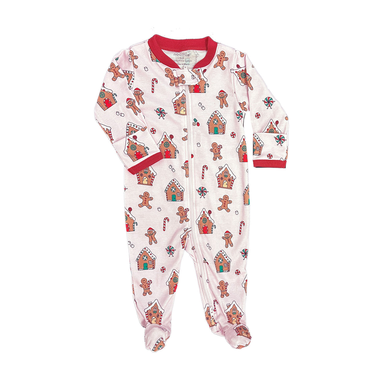 Zipper Footie Gingerbread World