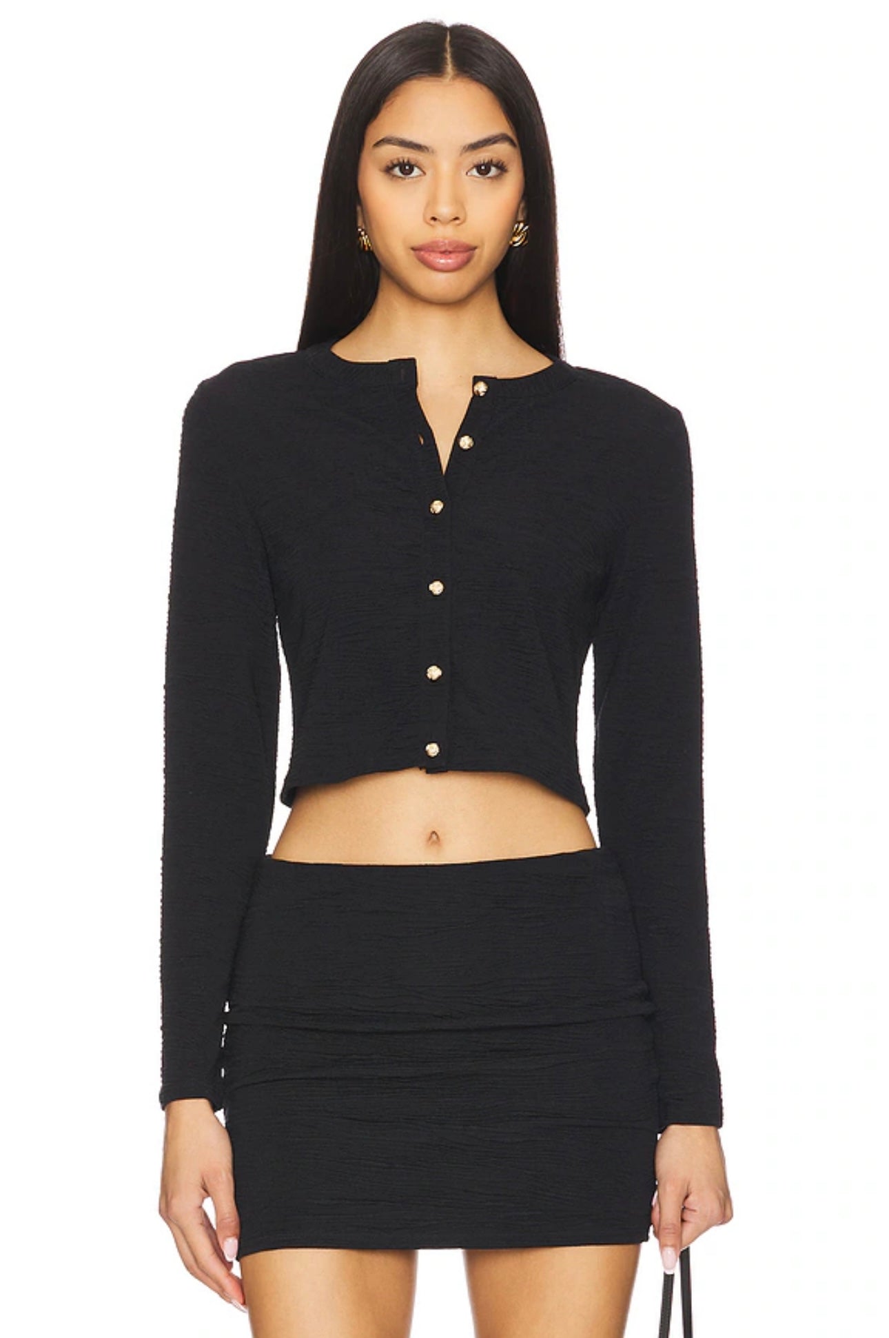 Paige Swim Skirt - Jet Black Jacquard