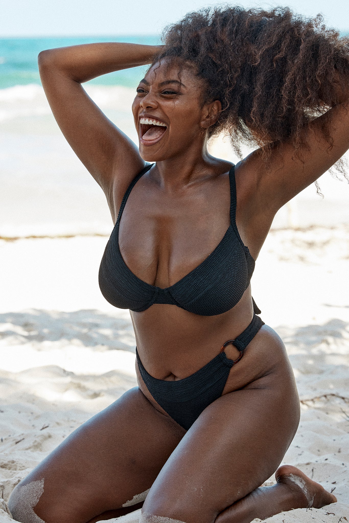 Antigua Bottom - Black Crinkle