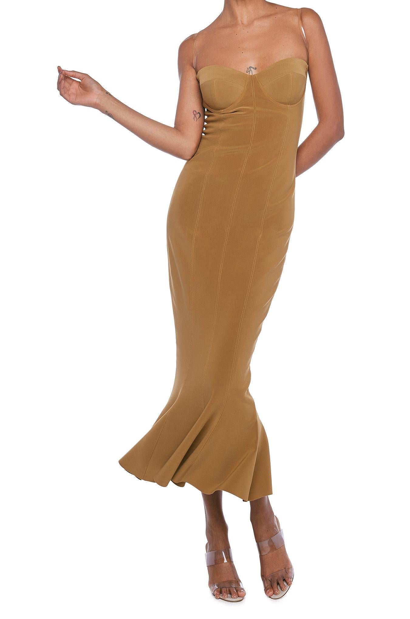 CORSET DRESS TO MIDCALF