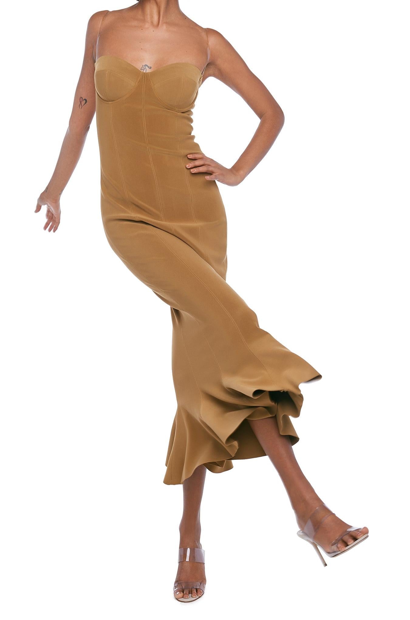 CORSET DRESS TO MIDCALF