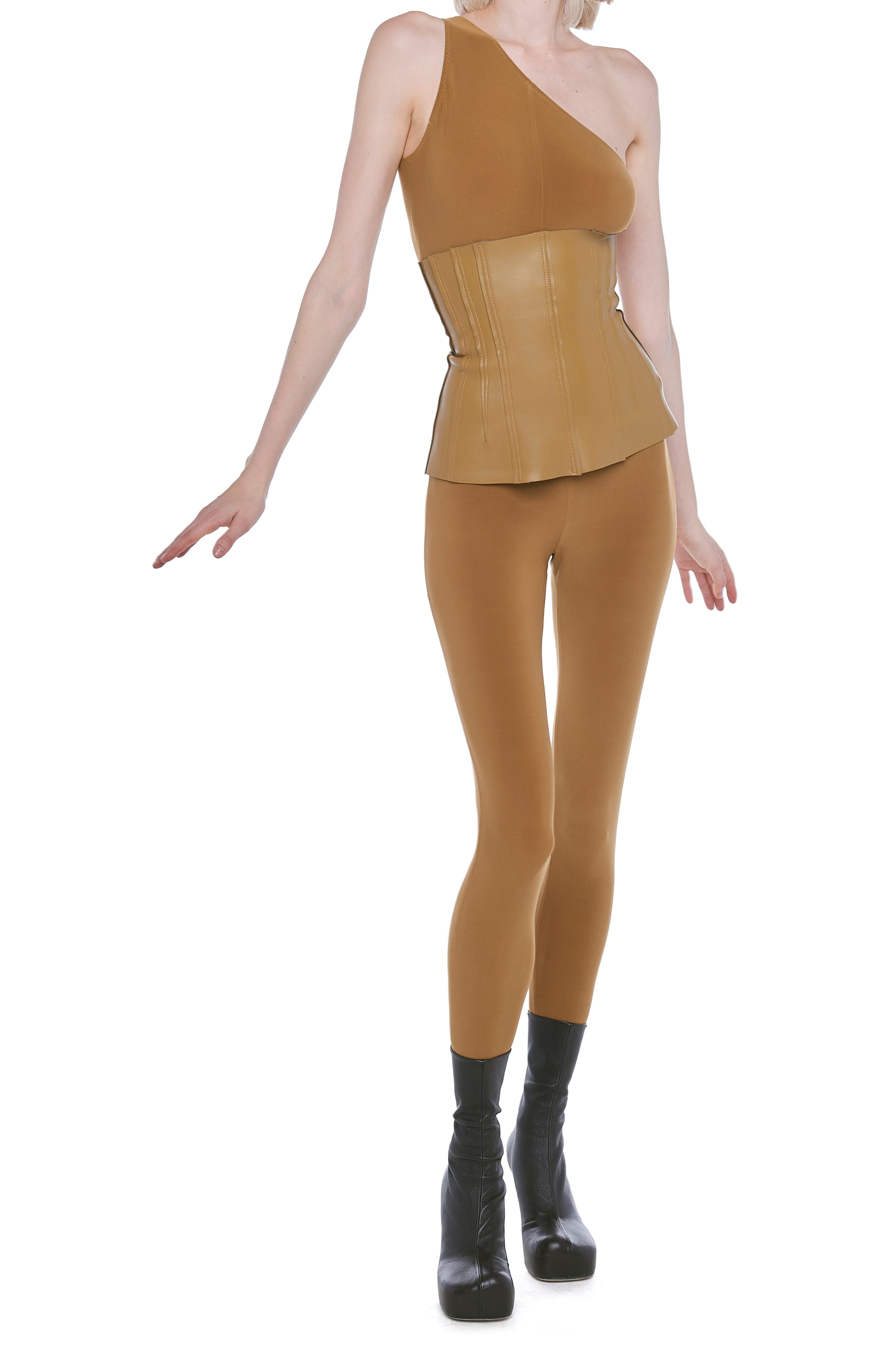 ONE SHOULDER CATSUIT W/ FOOTSIE