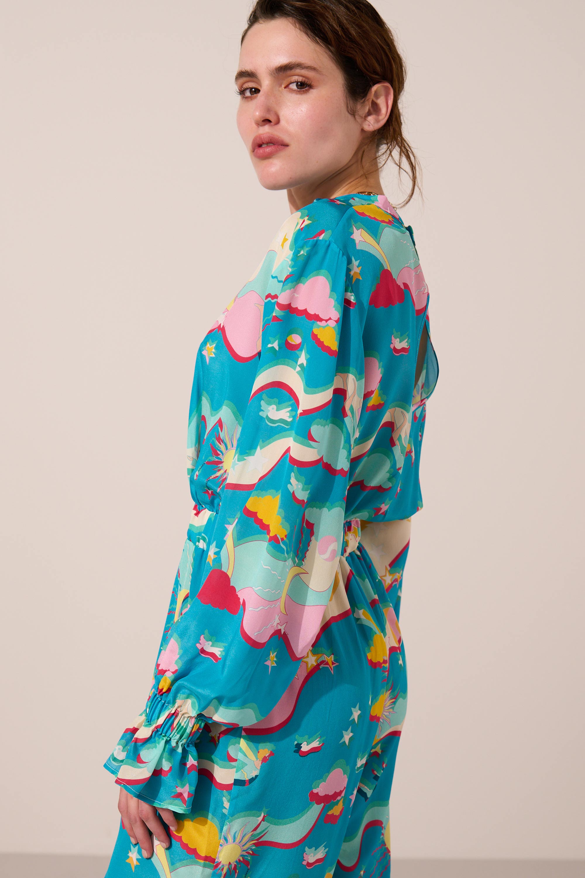 Image of product named astroelevator felix silk jumpsuit by Paolita London