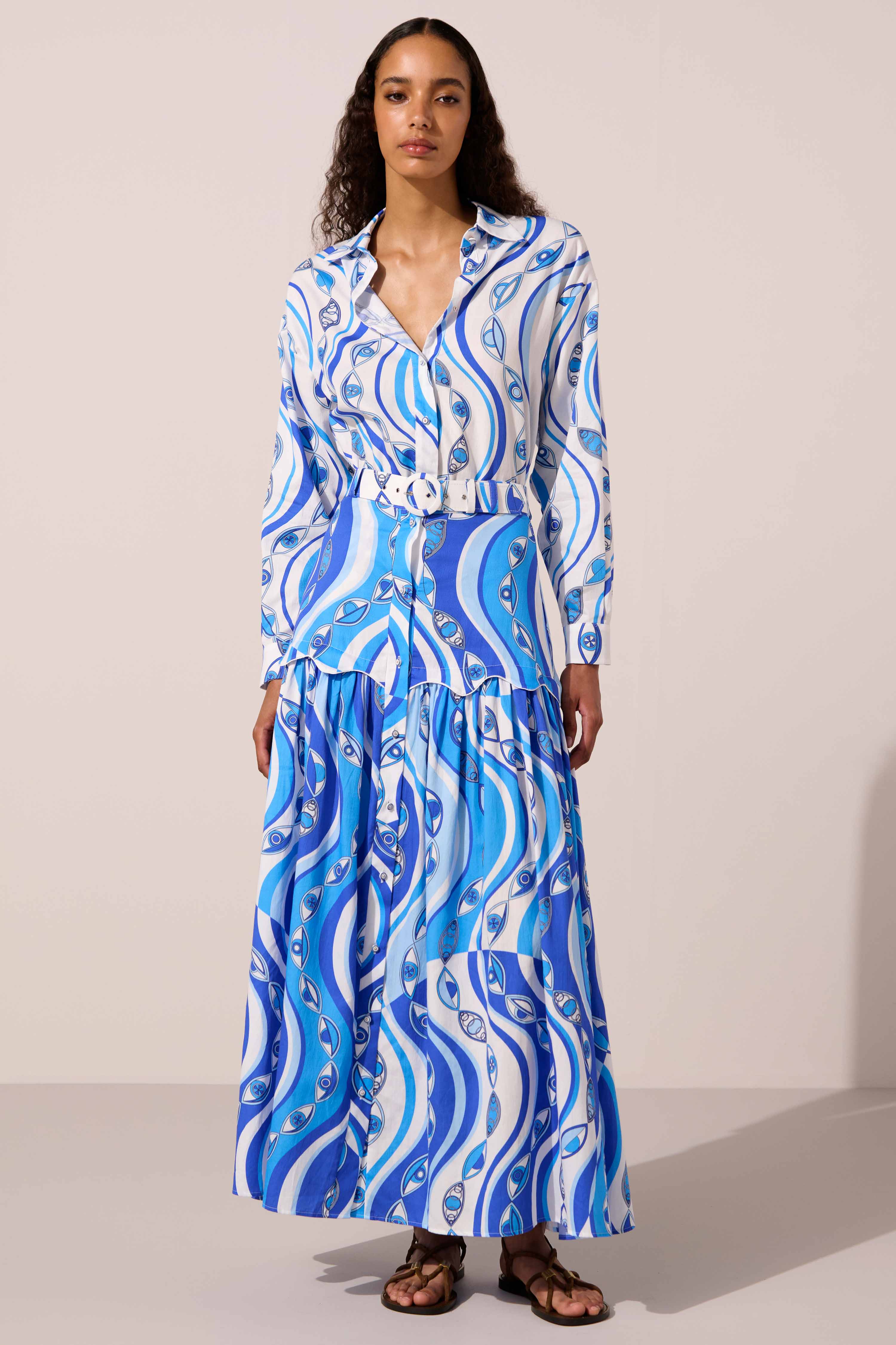Image of product named ocean eyes maxi skirt by Paolita London