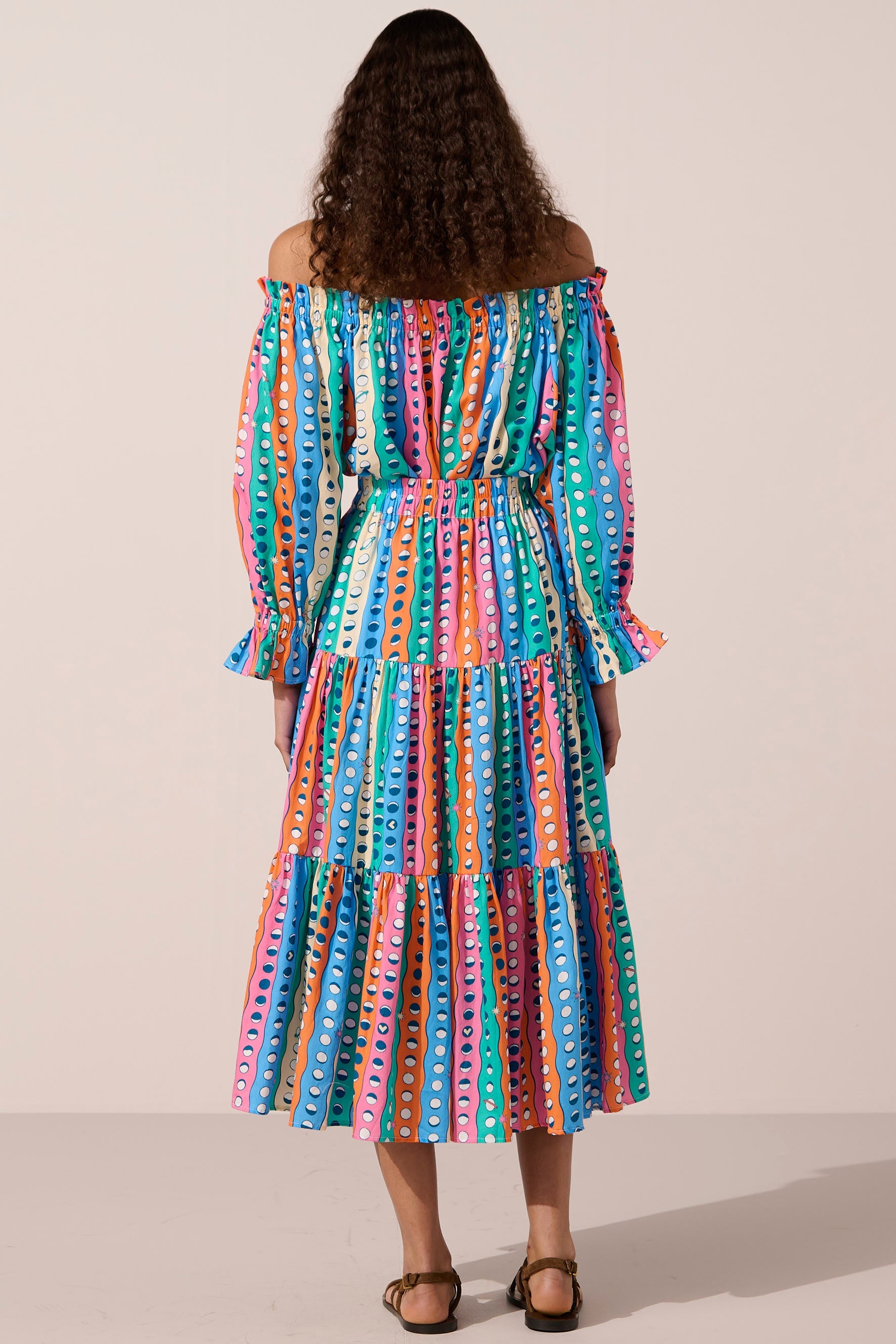 Image of product named moonshine ruffle midi skirt by Paolita London