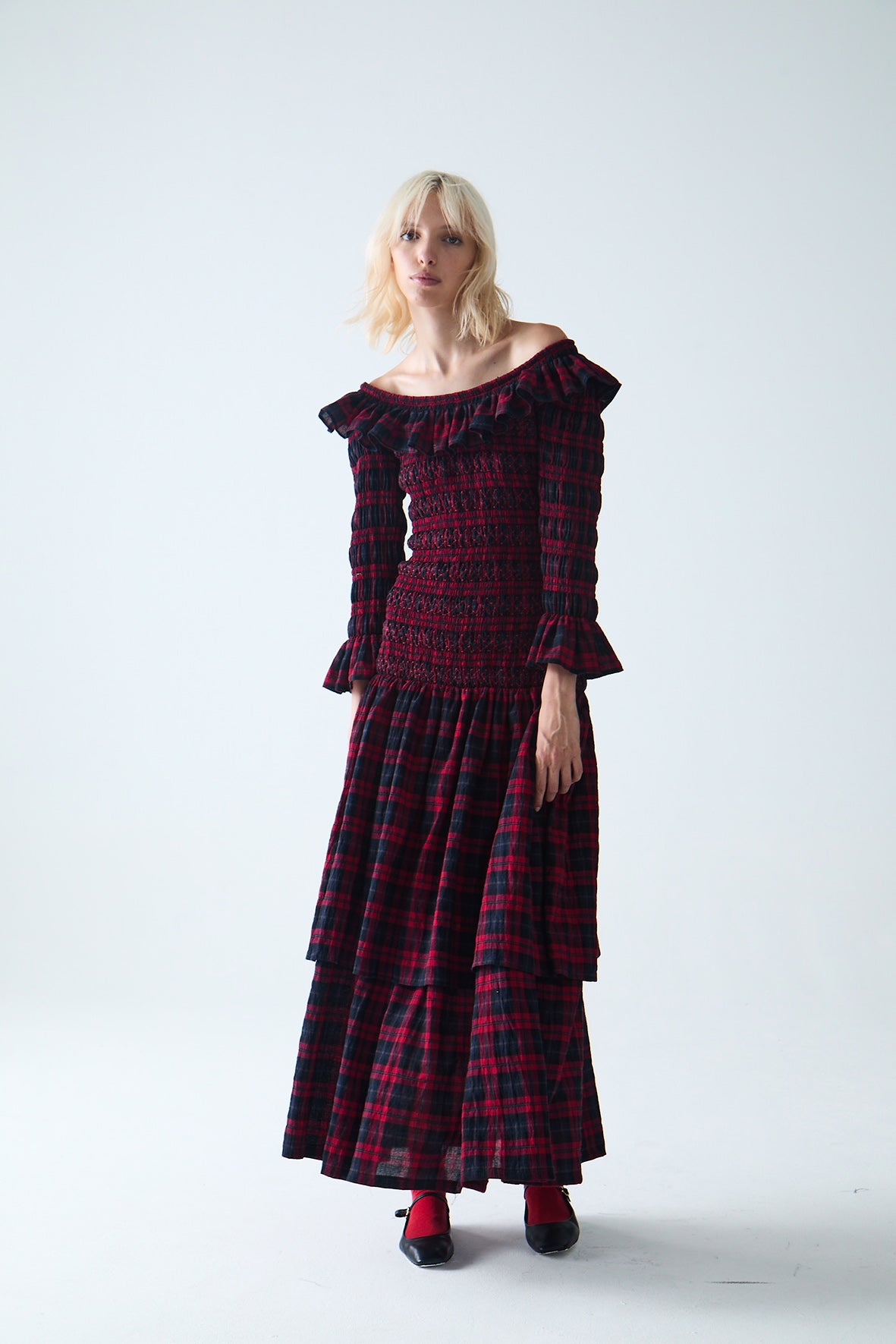 Sayani Smocked Maxi Dress