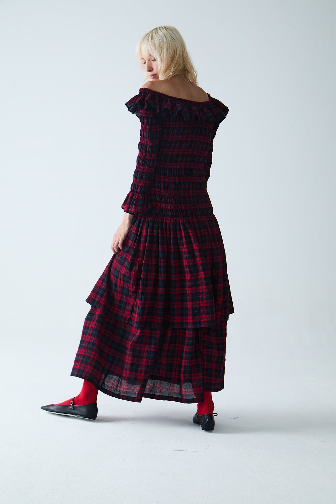 Sayani Smocked Maxi Dress