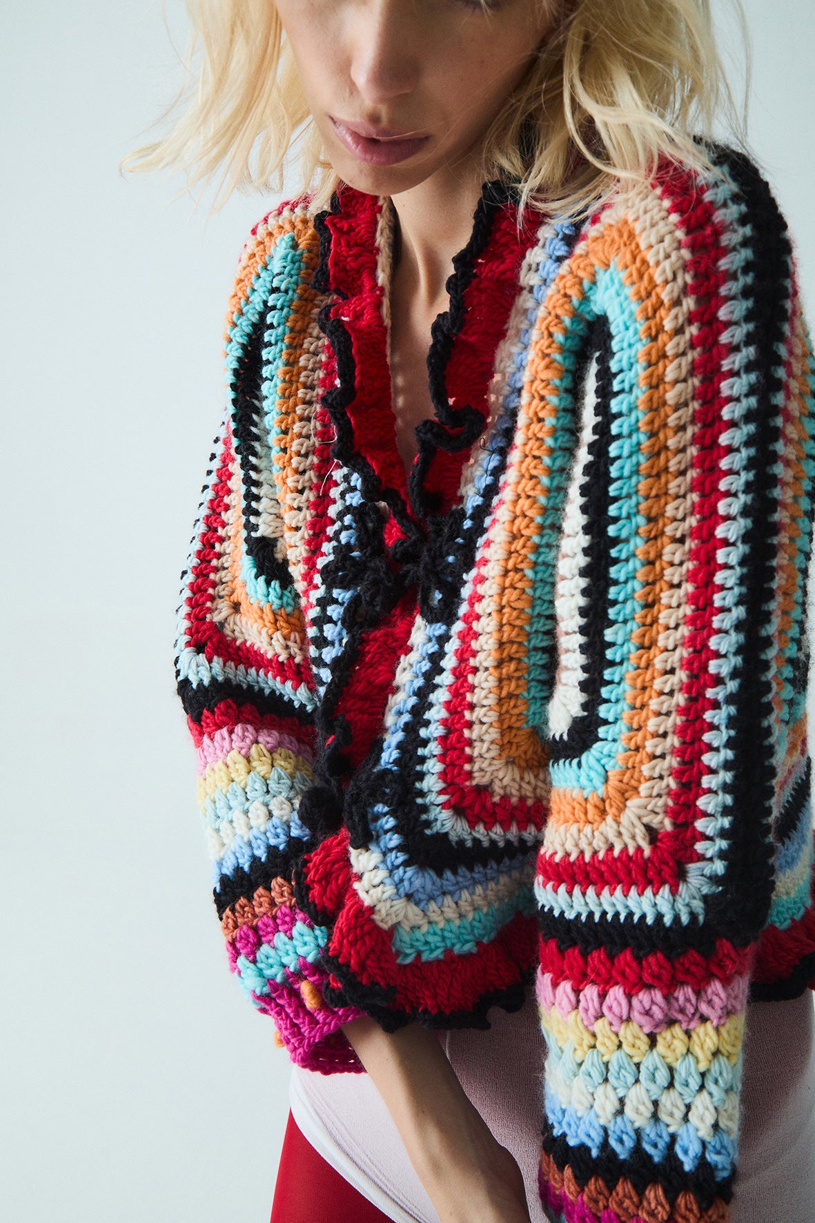 Coral Crochet Cardigan