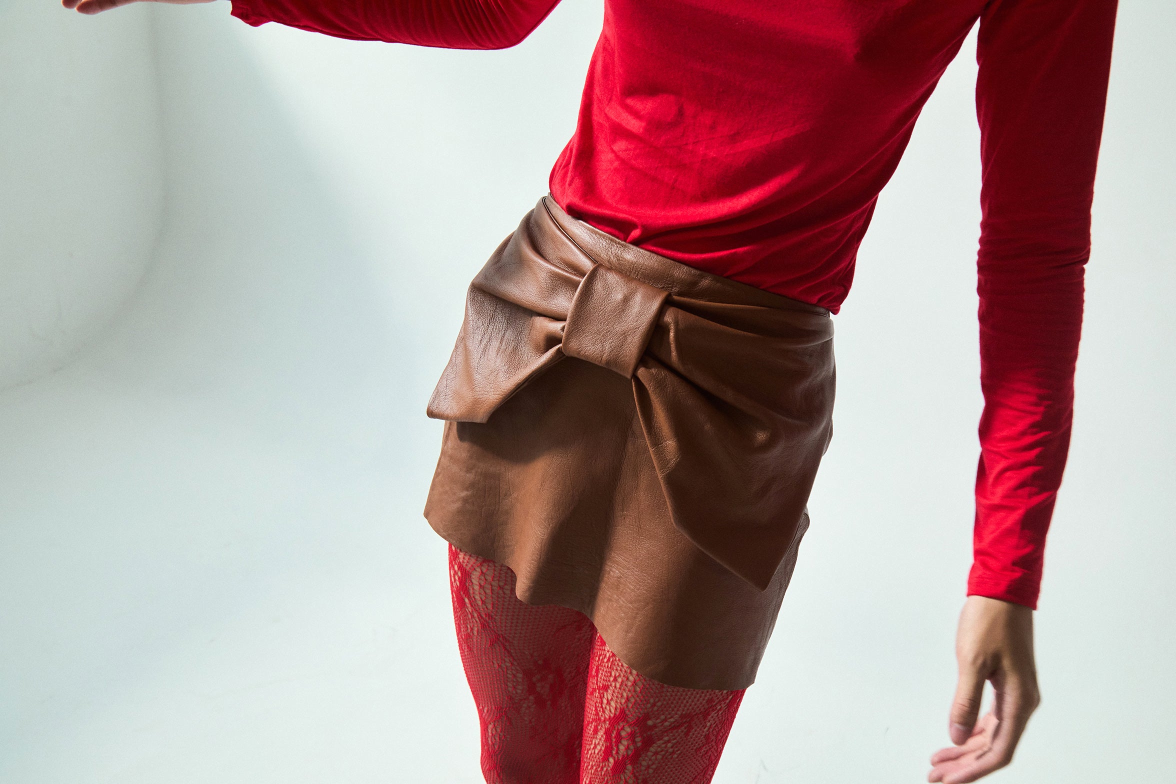 Soleil Leather Mini Skirt