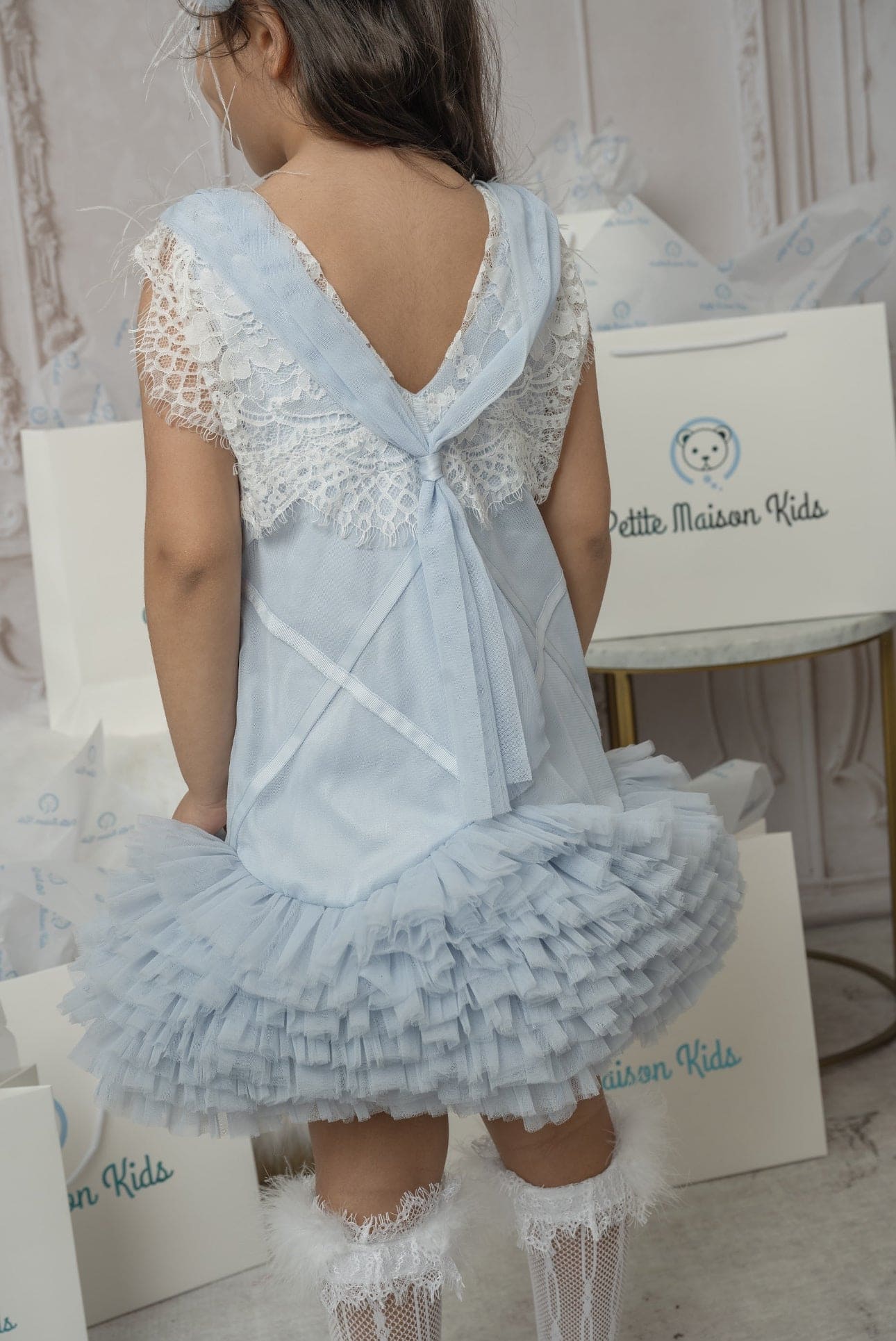 Skylar Blue Tulle Tutu Dress - Petite Maison Kids
