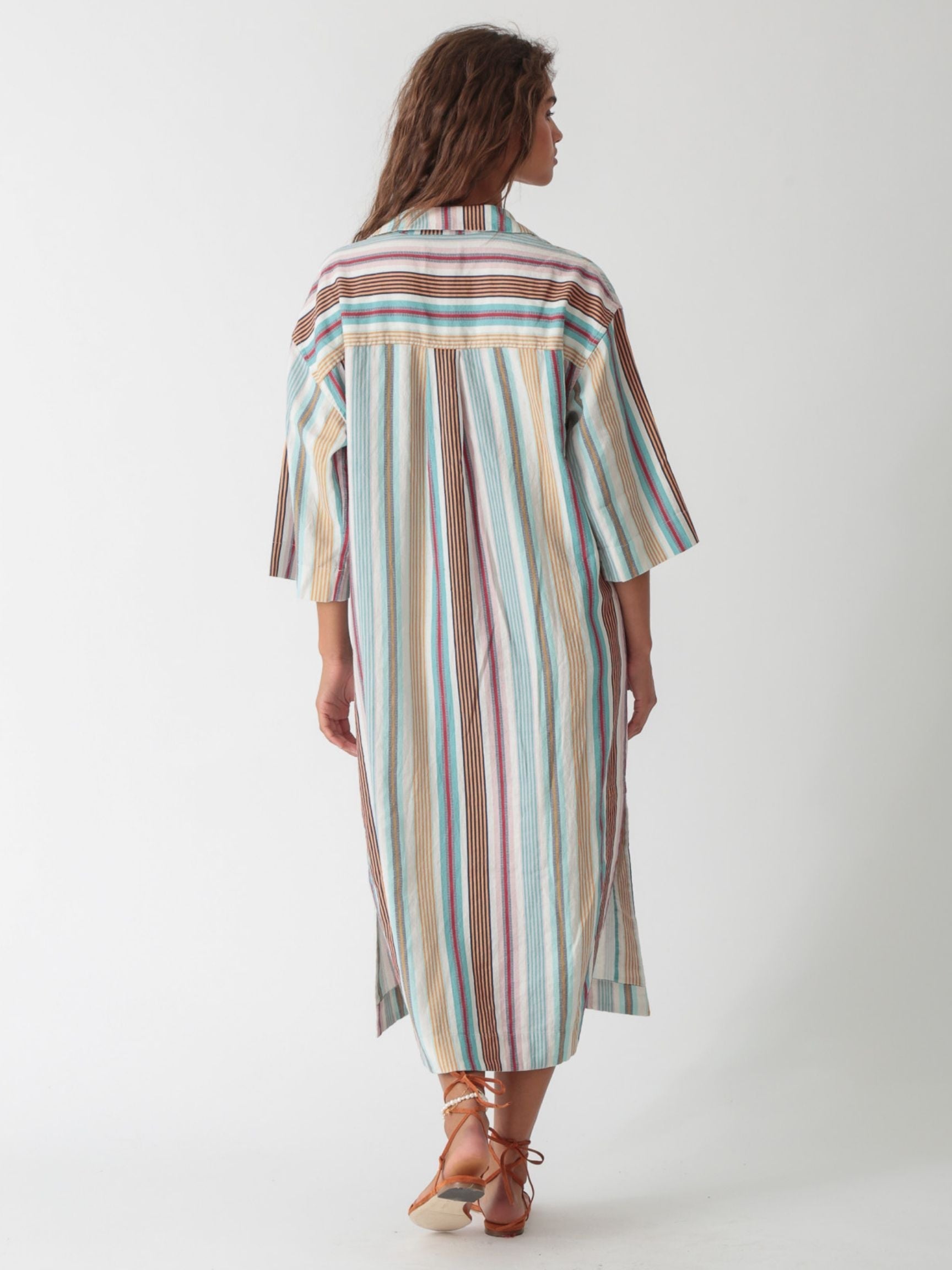 Mary Kaftan - Sky Blue Stripe