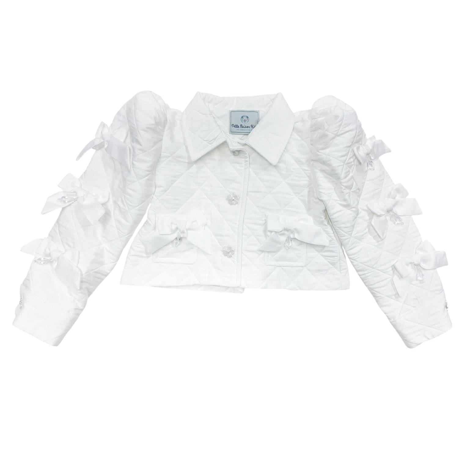 Poppy White Quilted Jacket - Petite Maison Kids