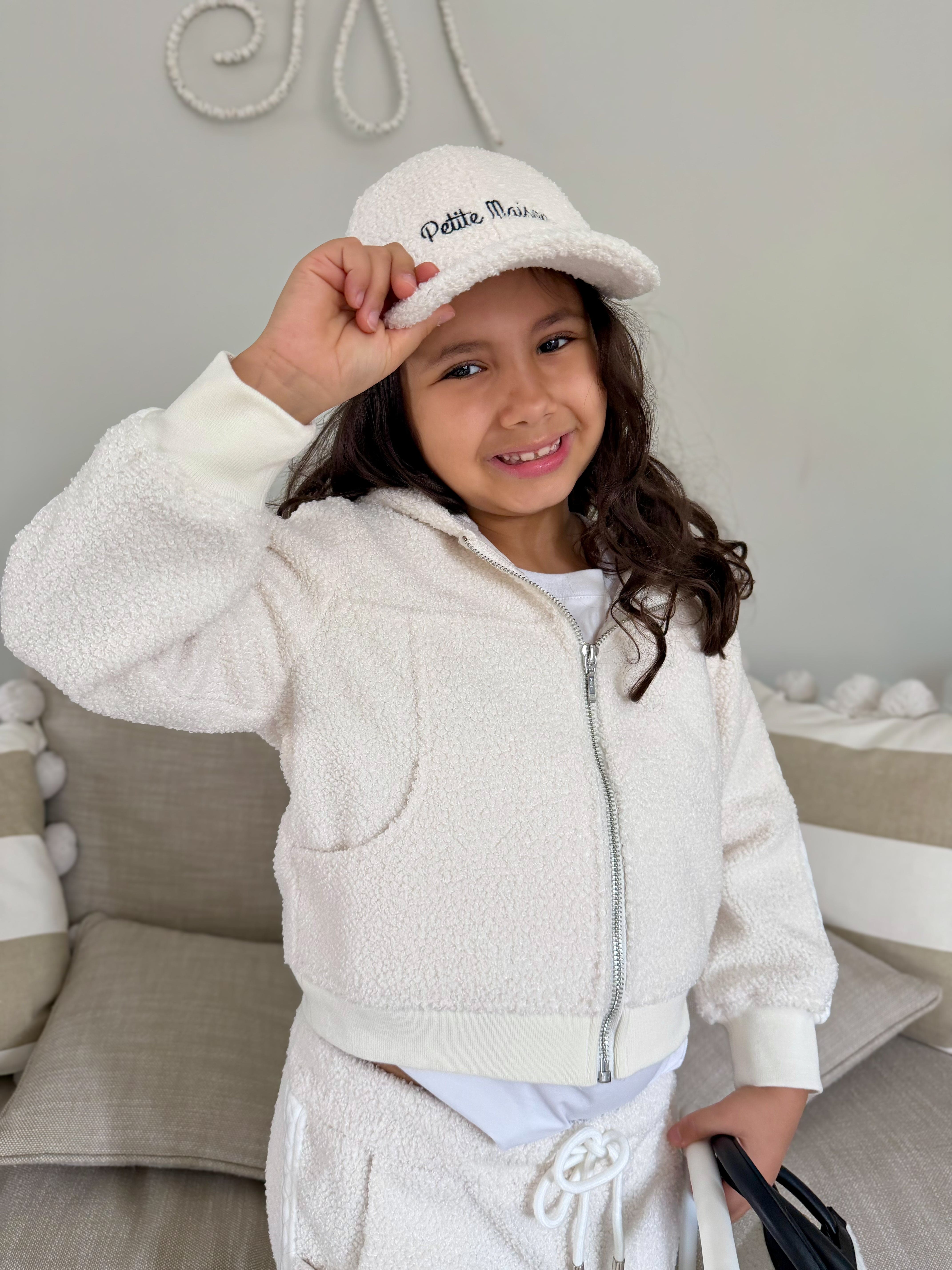 White Teddy Track Suit - Petite Maison Kids
