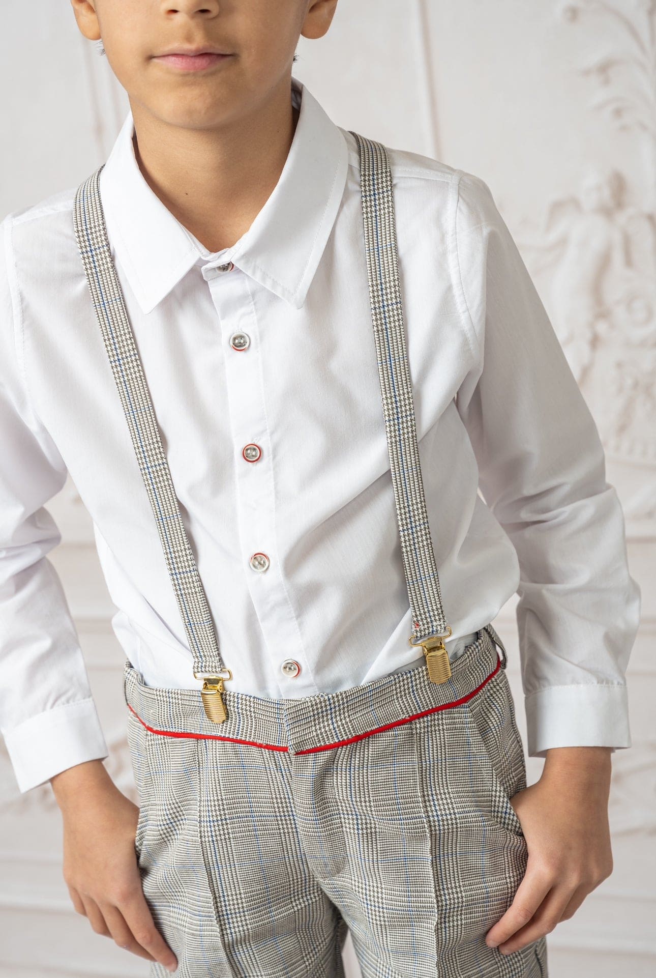 George Tartan Print Top and Pants Set - Petite Maison Kids