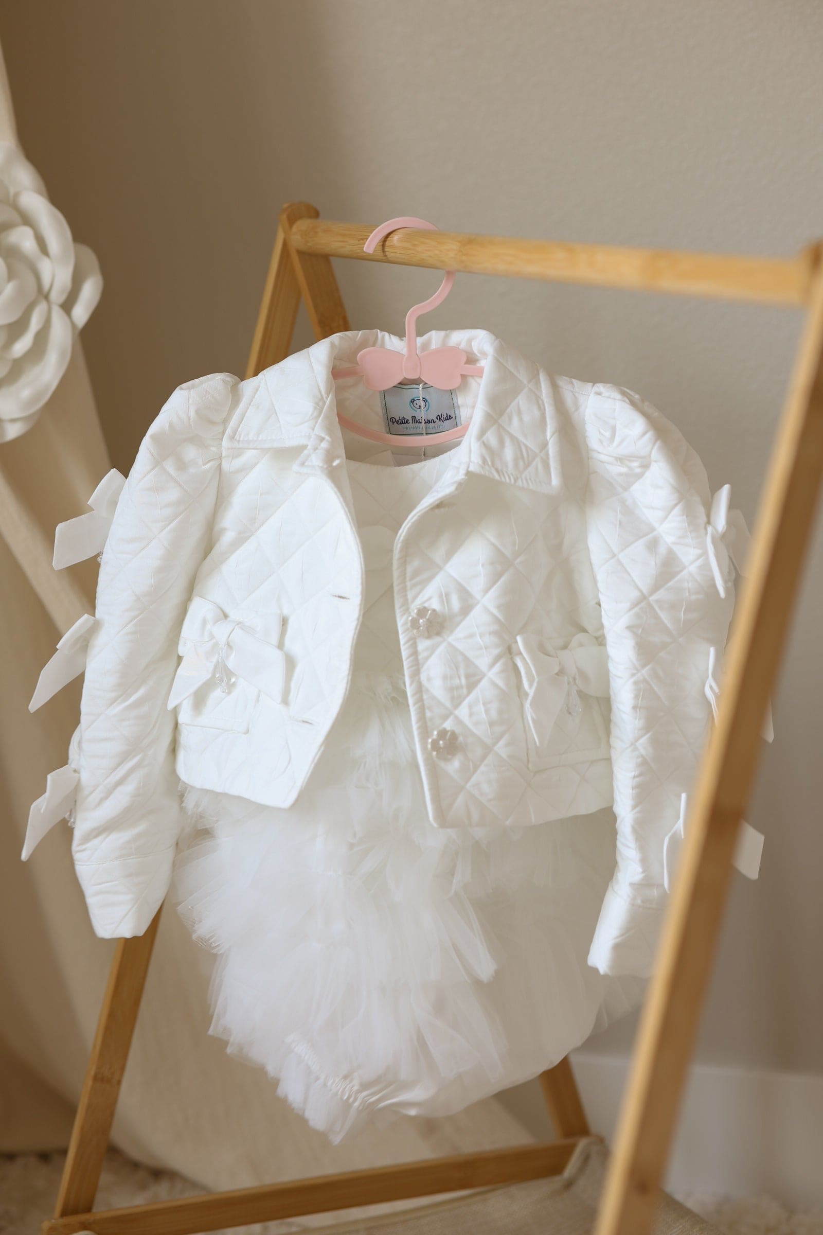 Poppy White Quilted Jacket - Petite Maison Kids