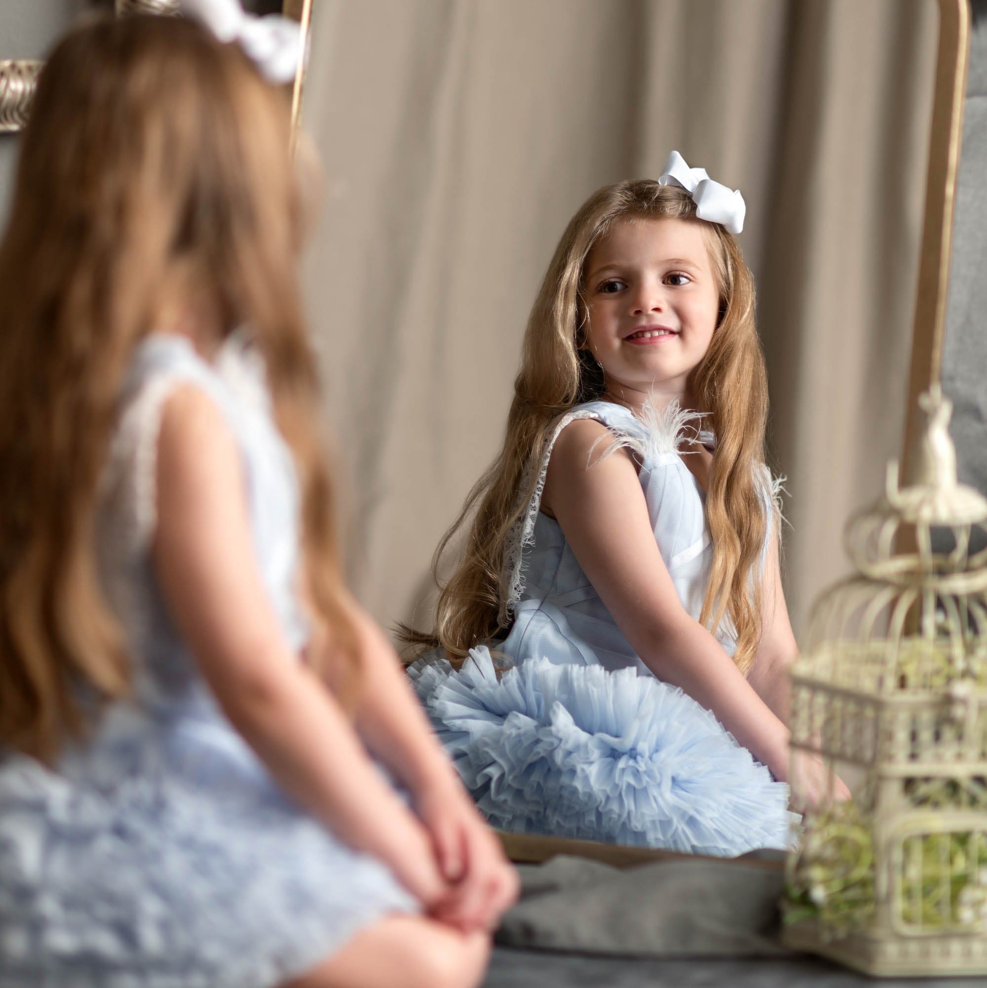 Skylar Blue Tulle Tutu Dress - Petite Maison Kids