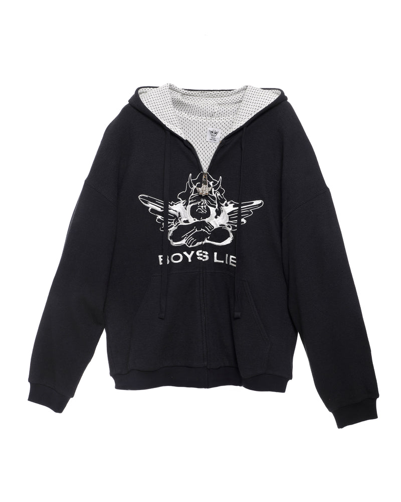 Guarded Angel Interlock Harley Zip-up Hoodie