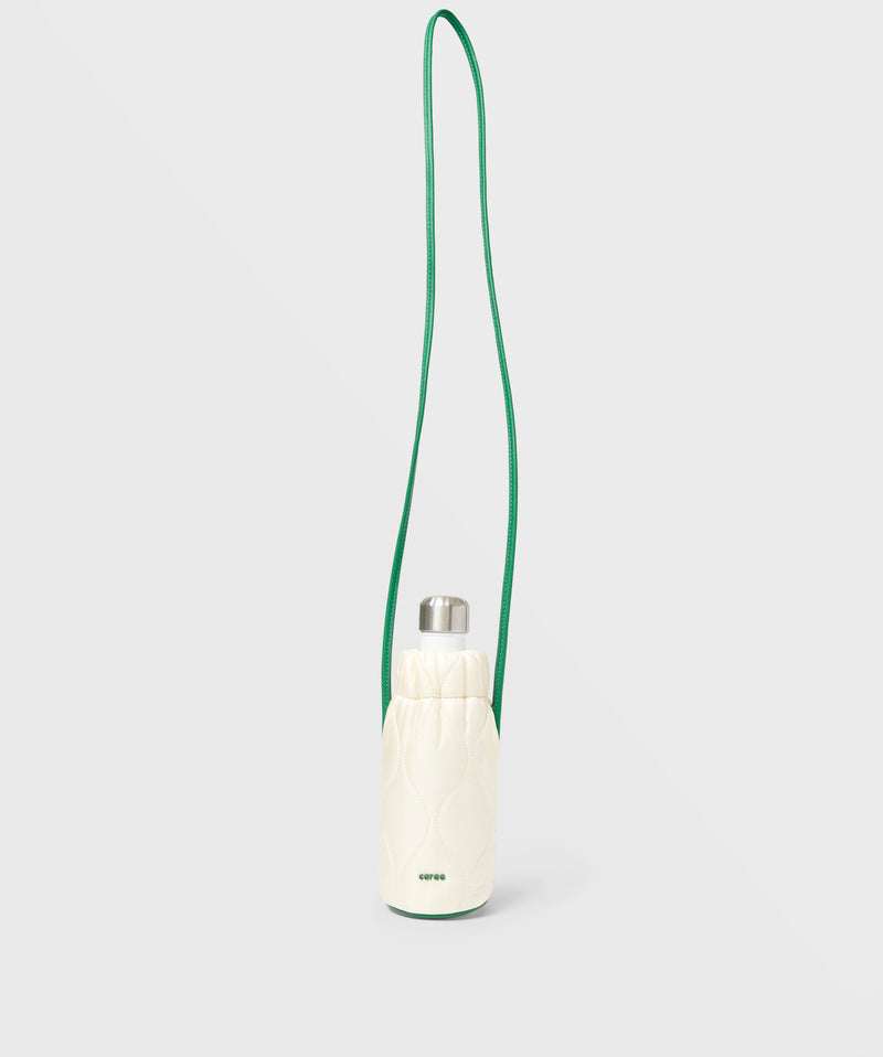 Tennis Bottle Bag - Nylon In Ivory Quilted