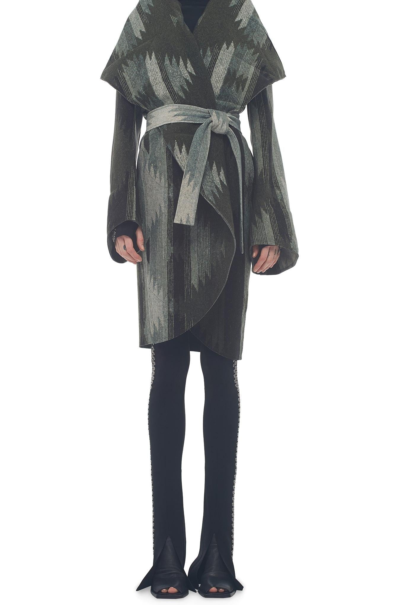 BONDED SHAWL COLLAR COAT