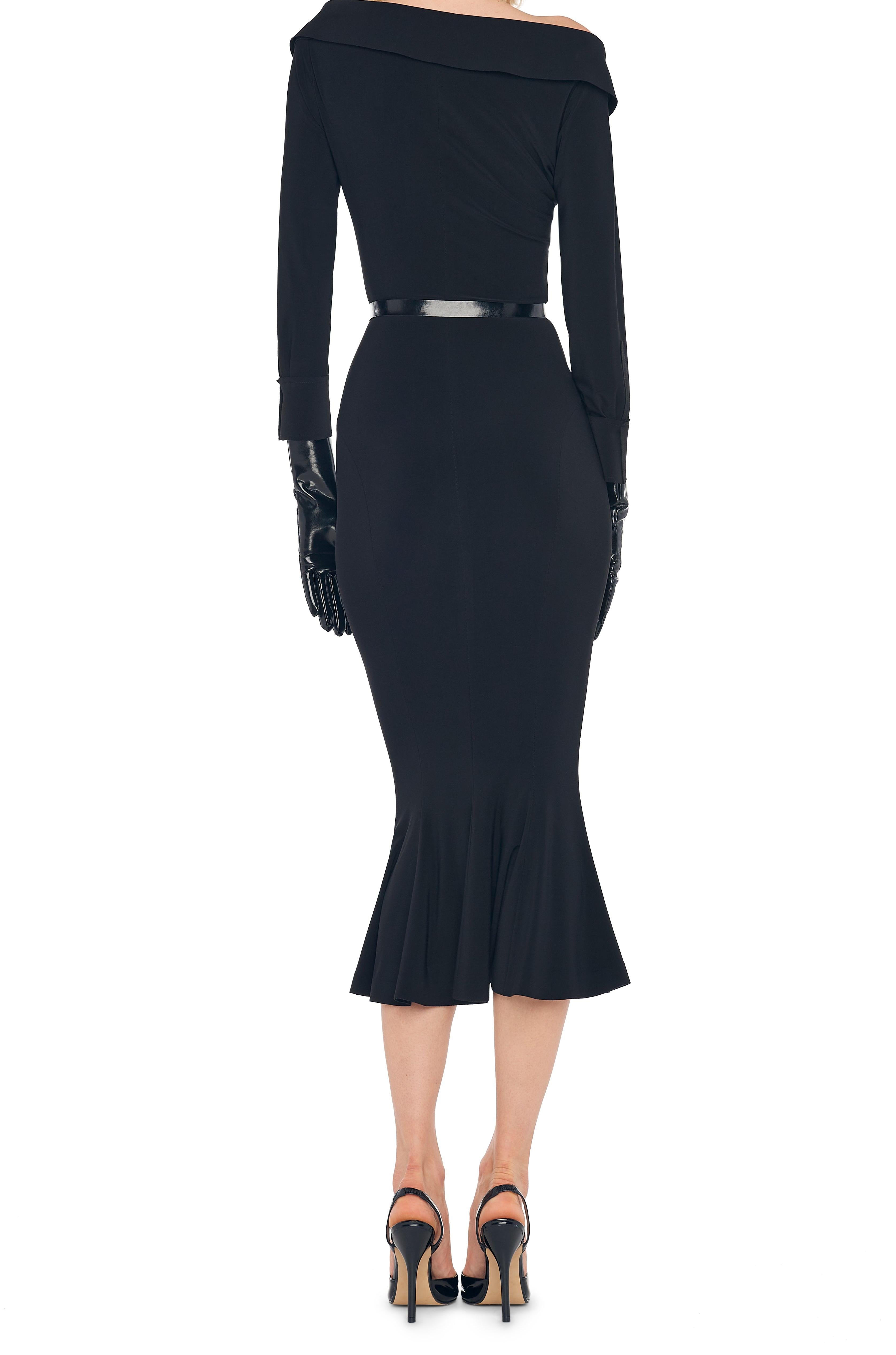 OFF SHOULDER FISHTAIL DRESS