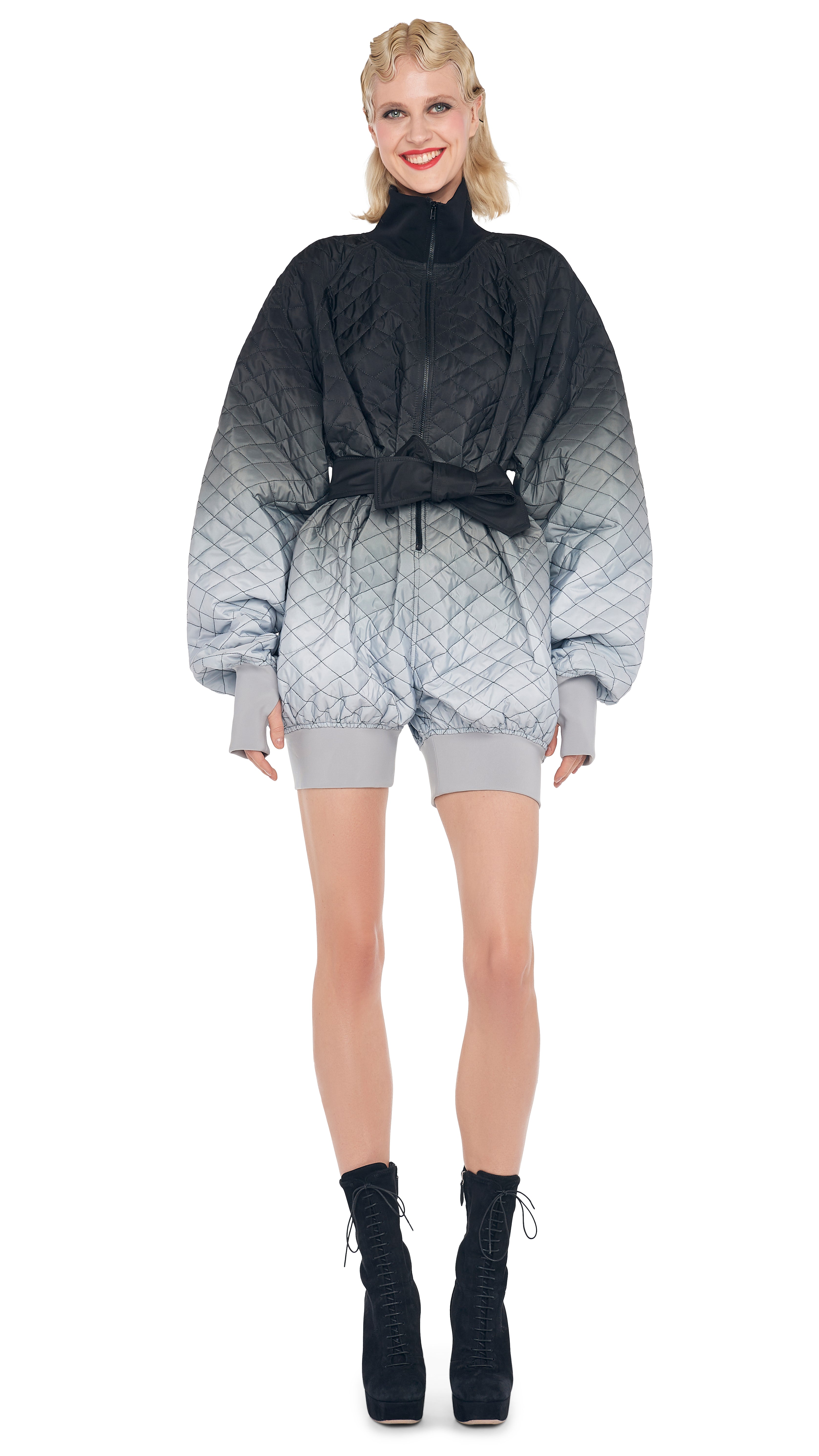 QUILTED BOMBER JUMPSHORT