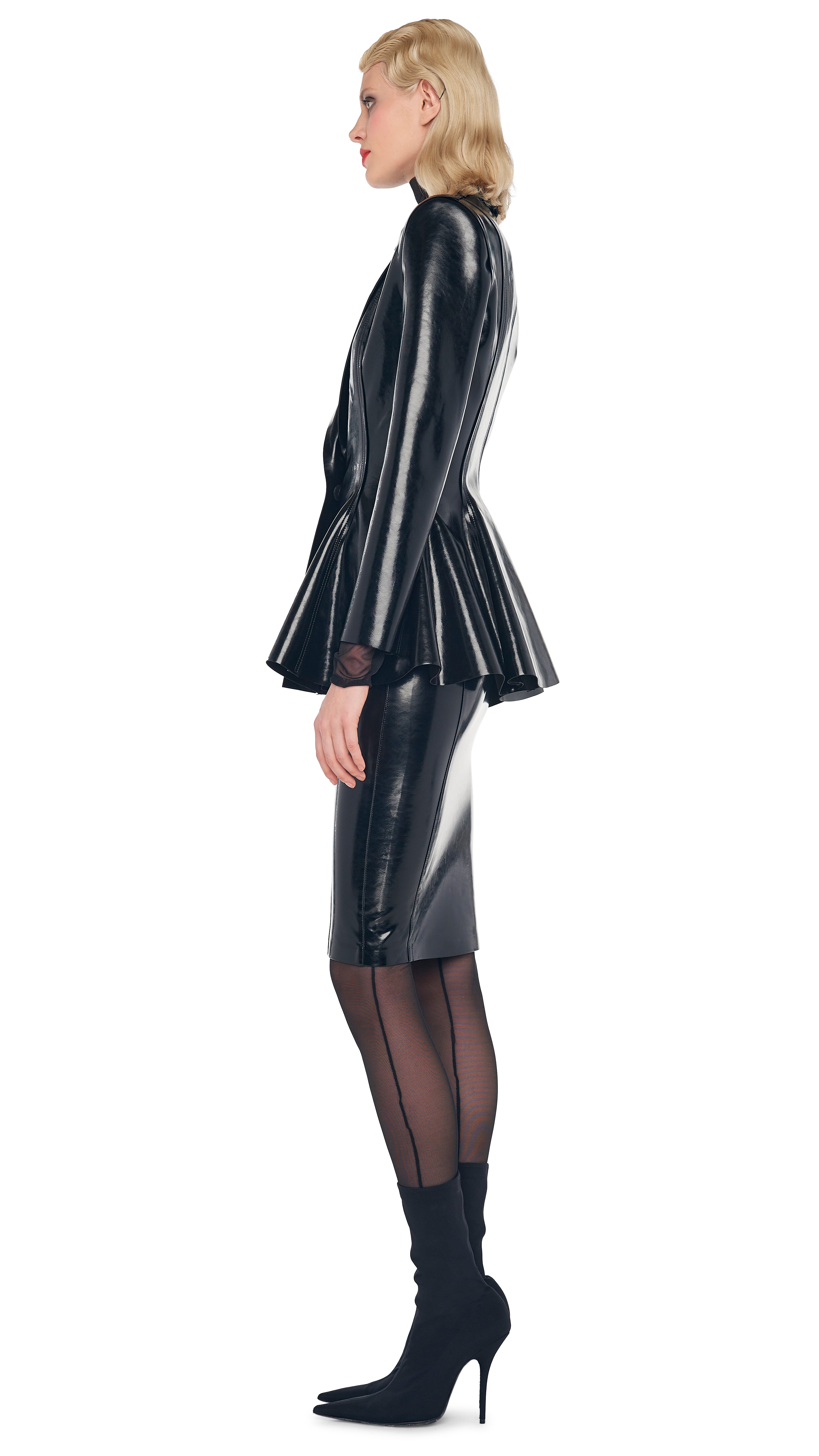 SINGLE BREASTED PEPLUM JACKET