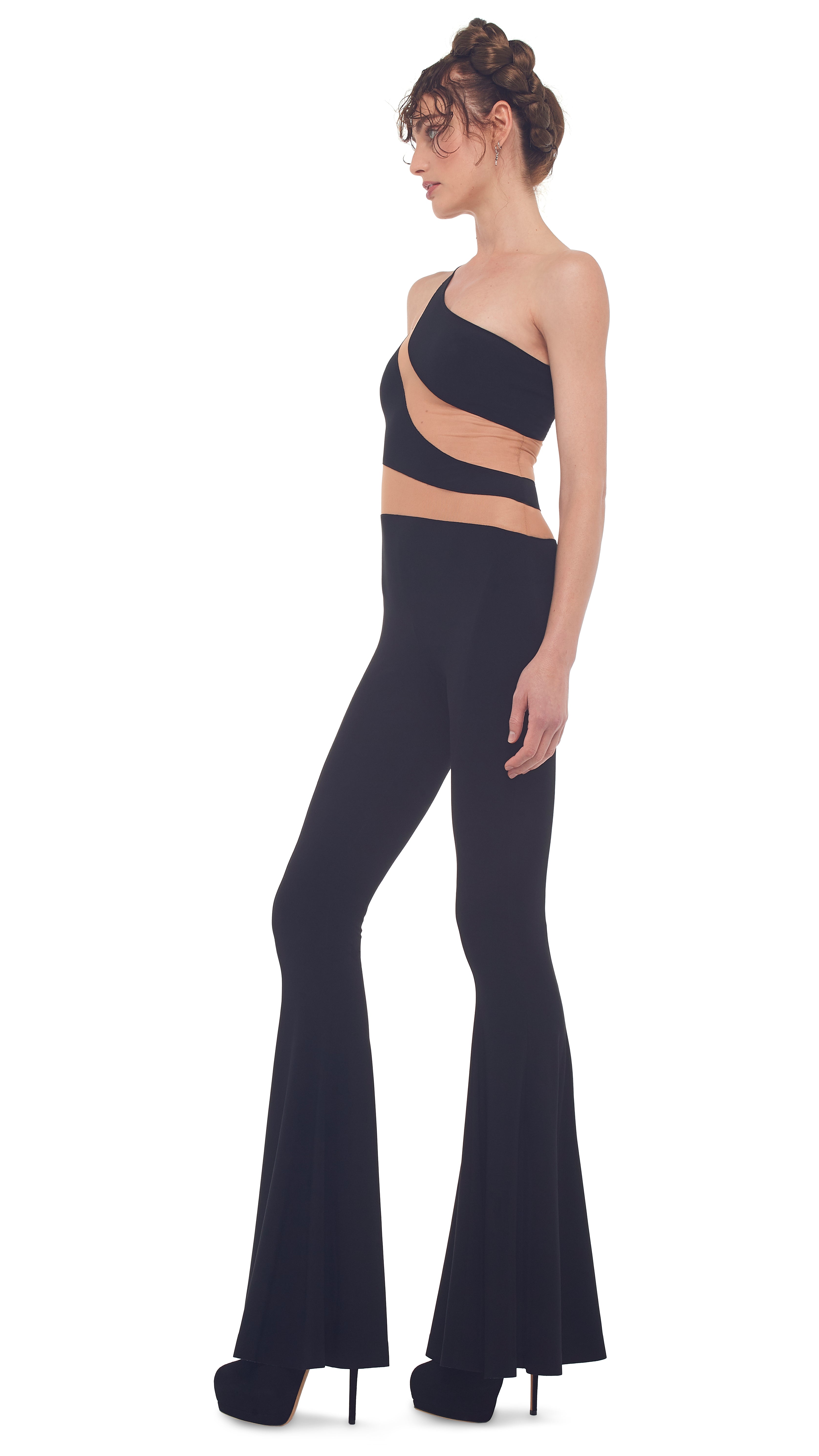 SNAKE MESH FISHTAIL JUMPSUIT