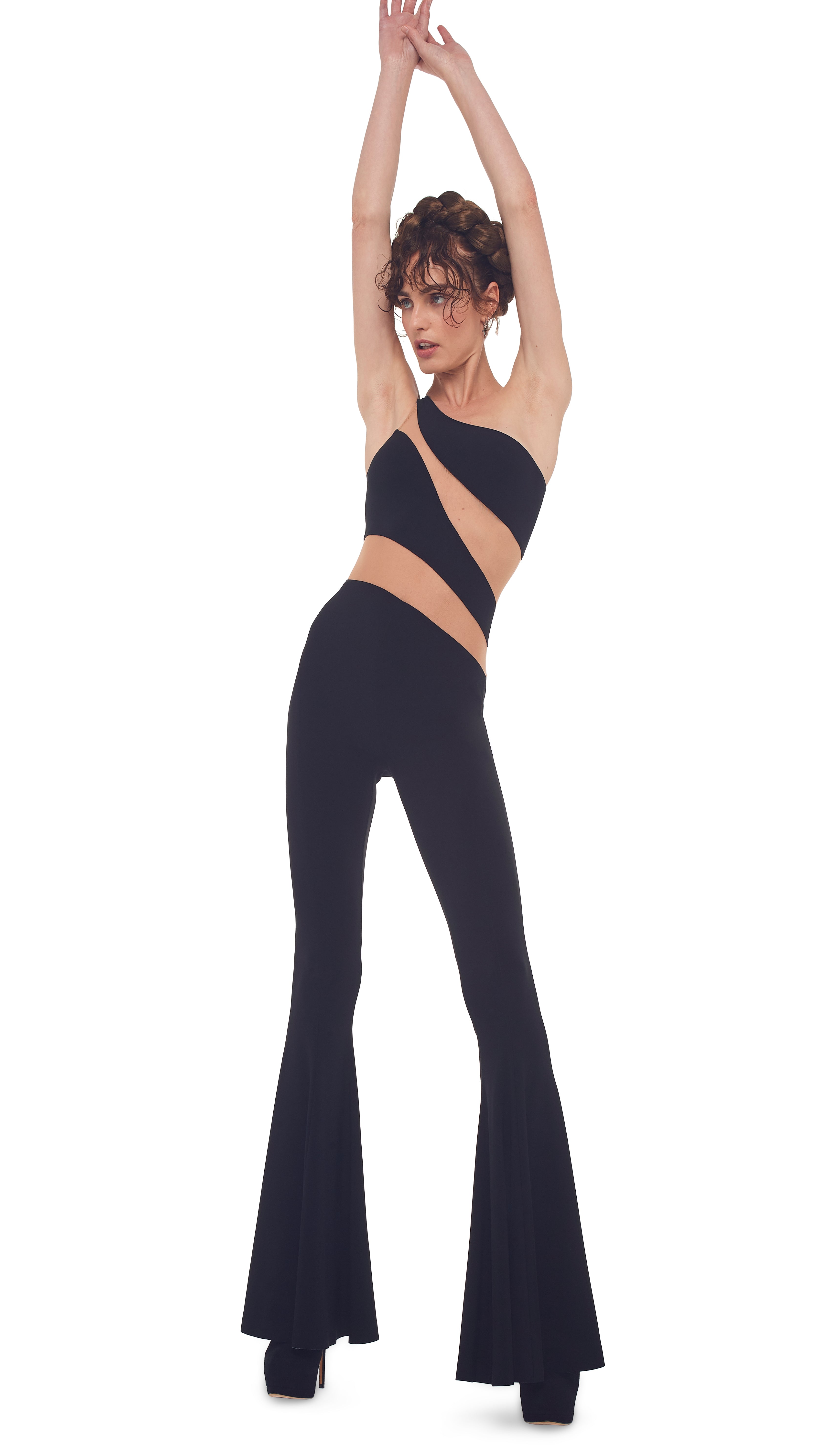 SNAKE MESH FISHTAIL JUMPSUIT