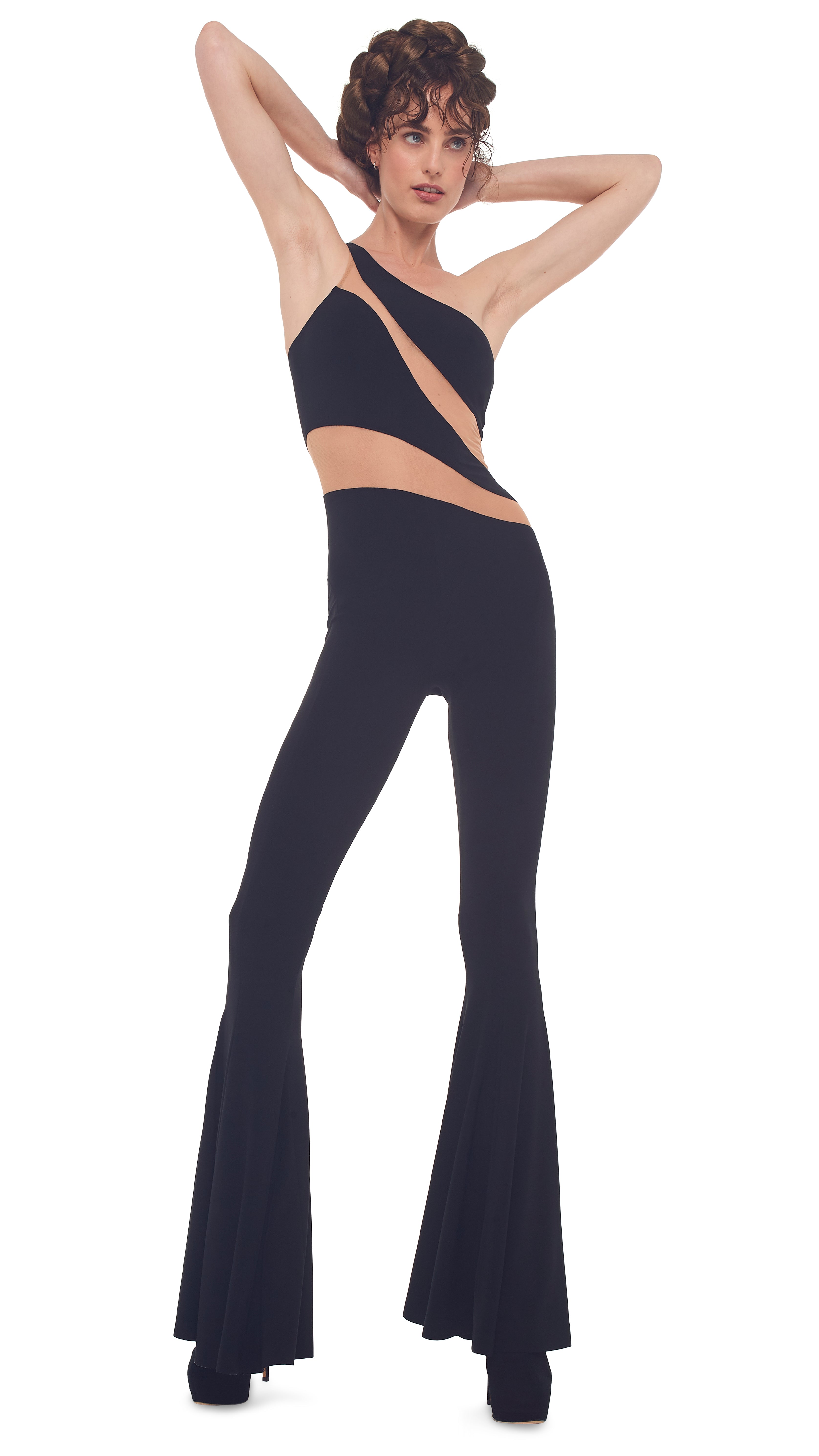 SNAKE MESH FISHTAIL JUMPSUIT