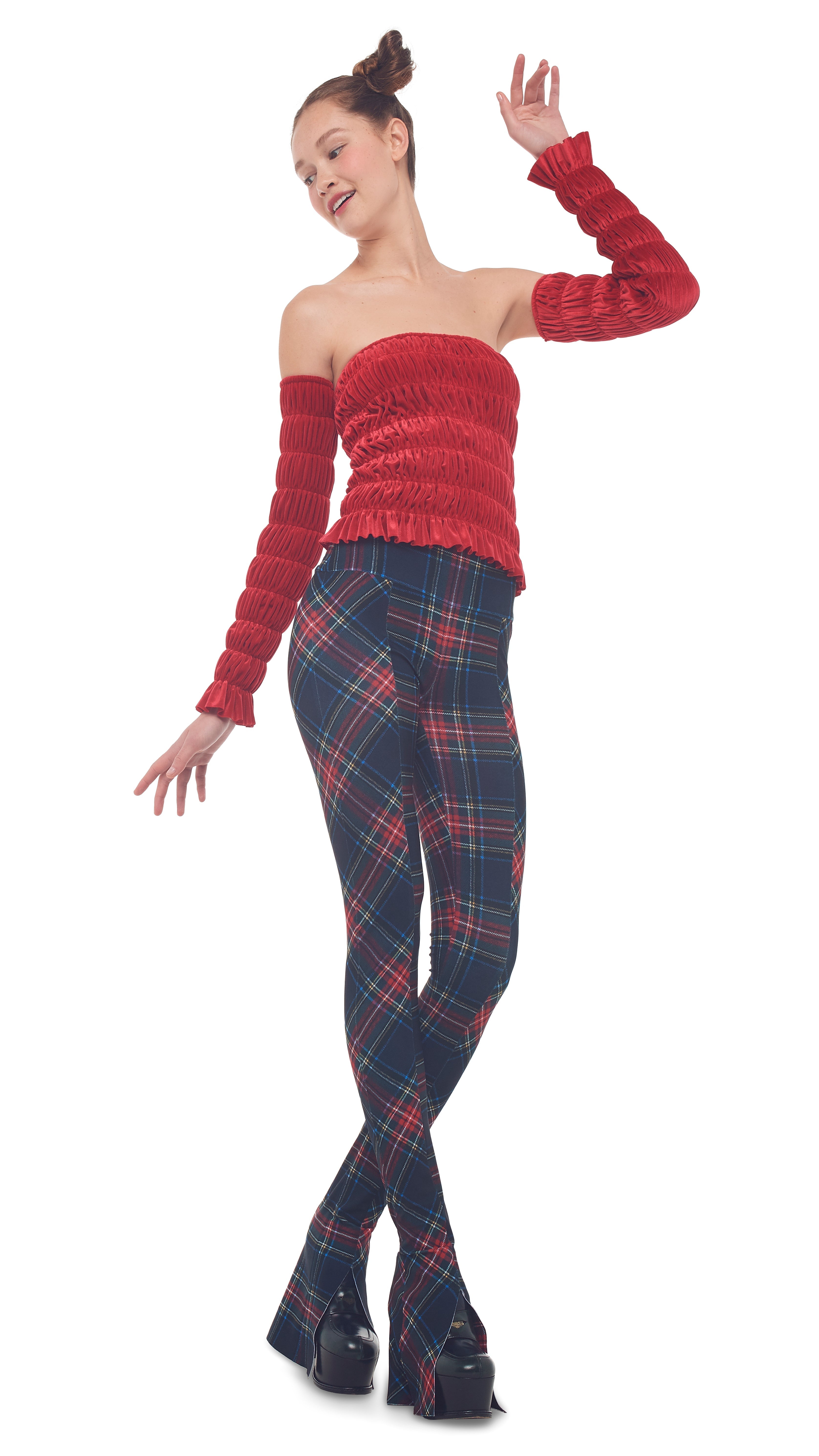 ELASTIC TUBE TOP W/ SLEEVES