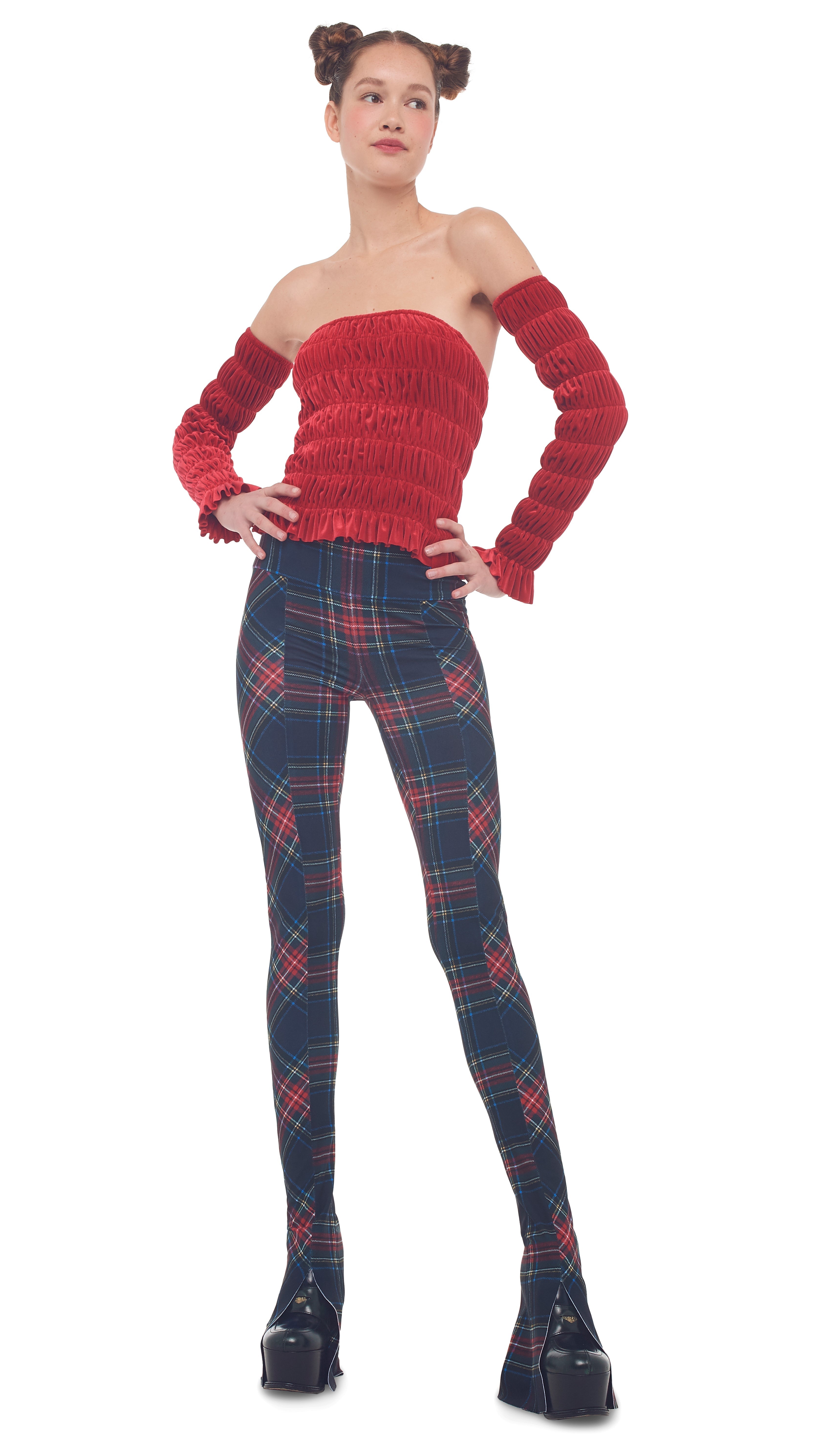 ELASTIC TUBE TOP W/ SLEEVES