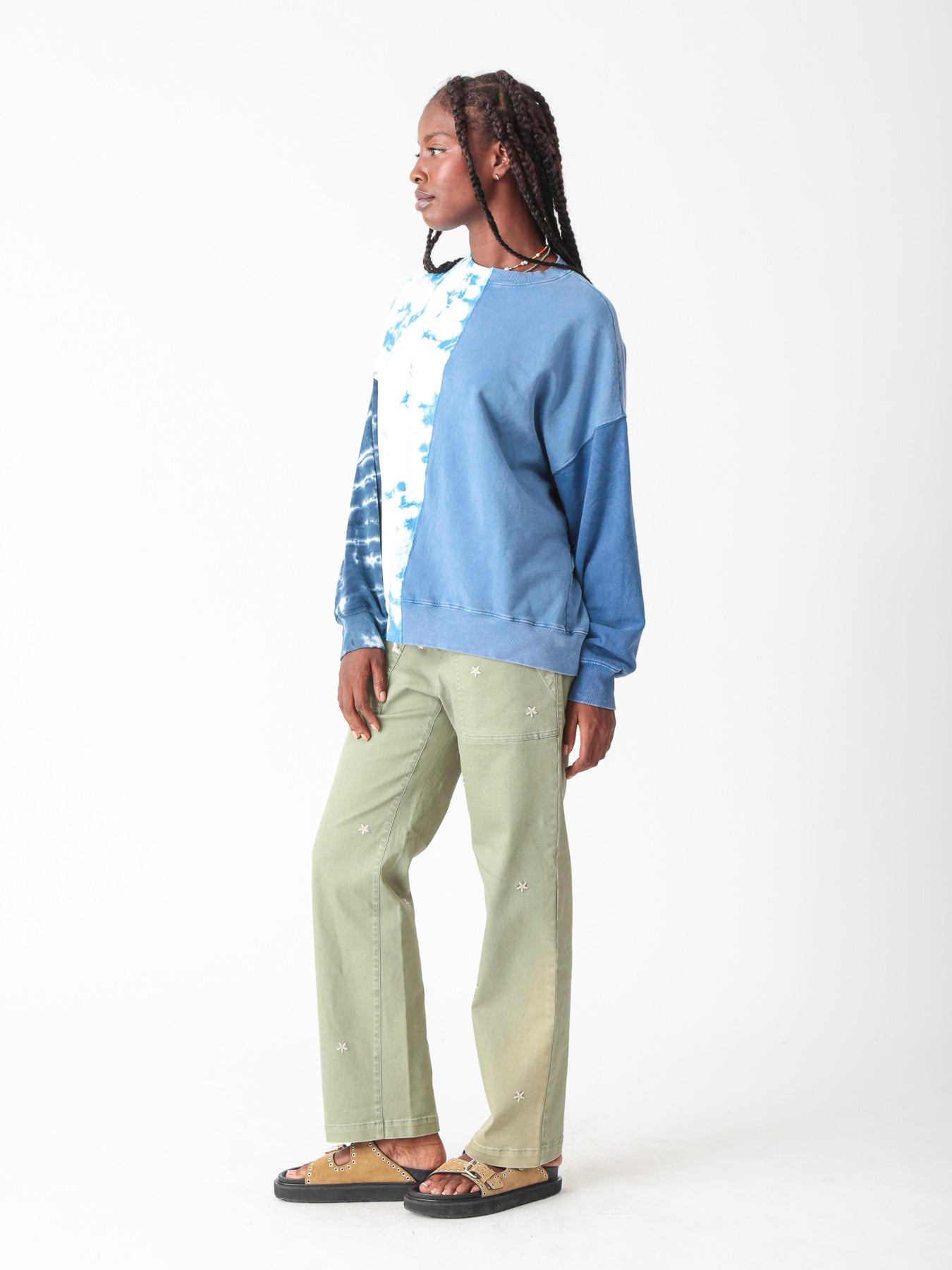 Bhodi Sweatshirt - Indigo Patchwork