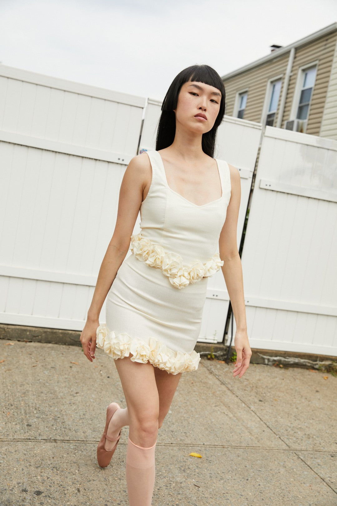 Brisa Rosette Linen Top